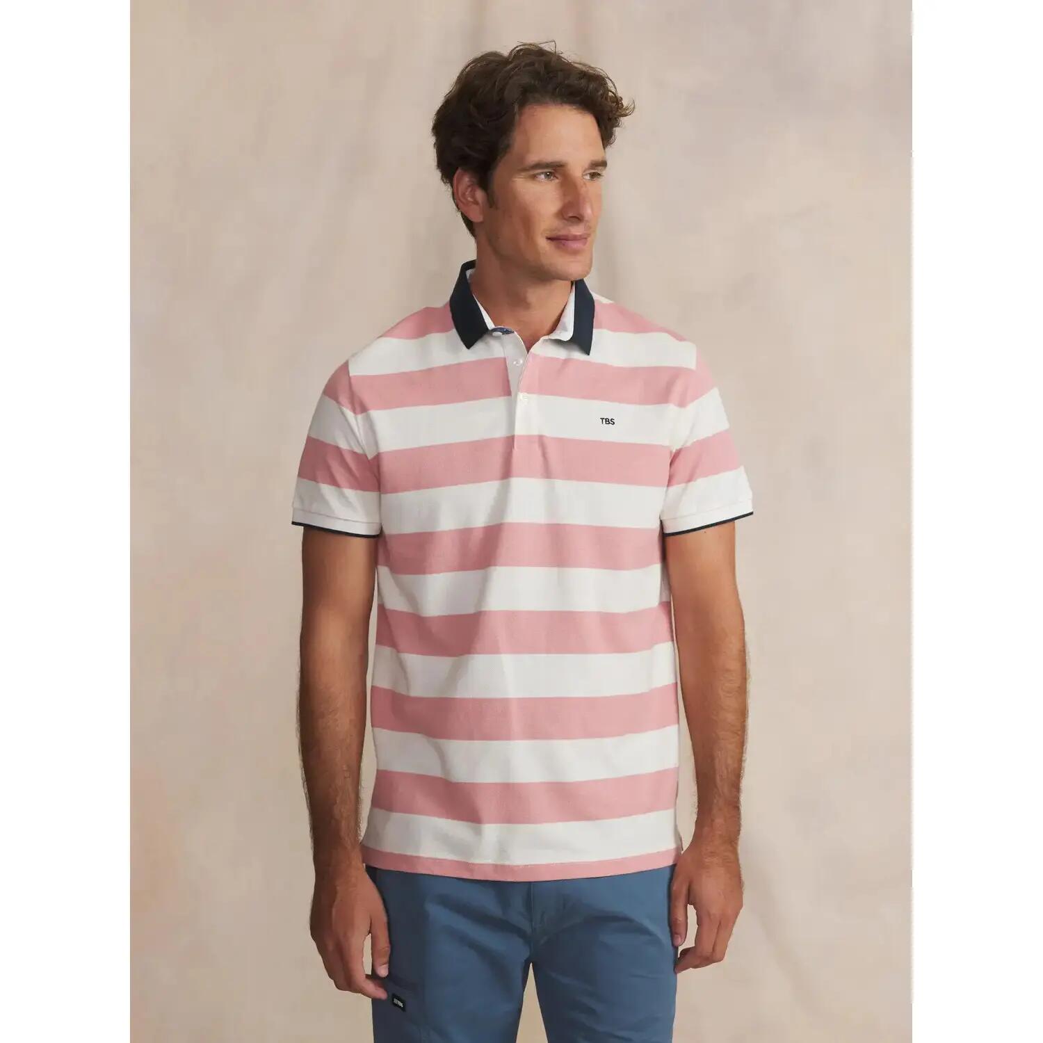 Polo - homme - manches courtes - govanpol - rose/rouge 2/5