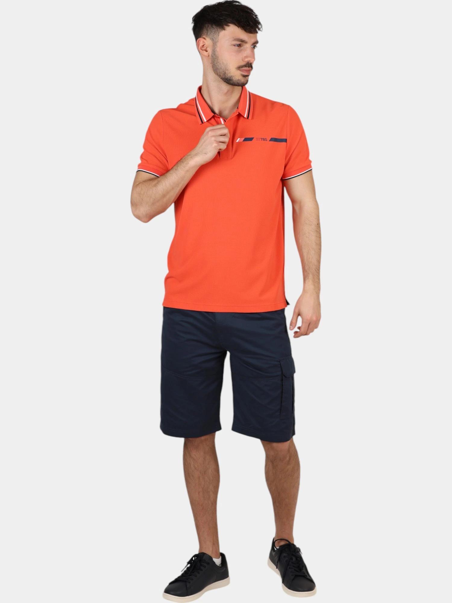Polo homme - Manches courtes - SELIMPOL - Rose/rouge 5/6