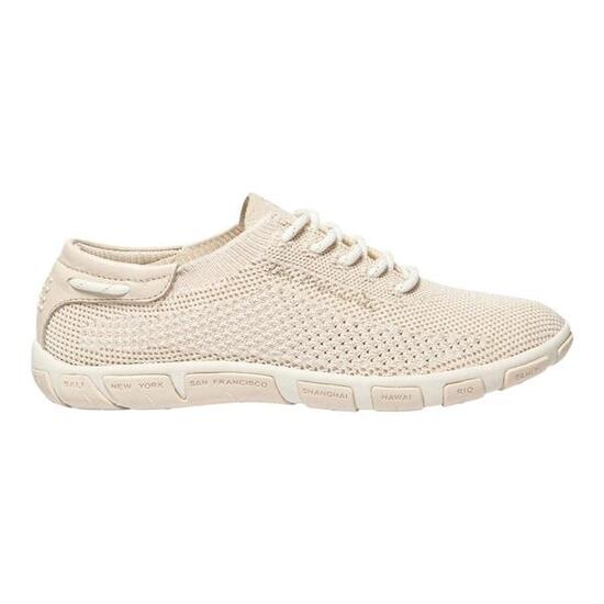 Tennis toile - Femme - Lacets - JAZARIA - Beige/Gold