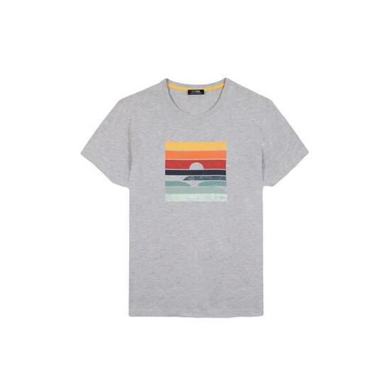 T-shirt Homme - Col rond, manches courtes - KERANTEE - Gris
