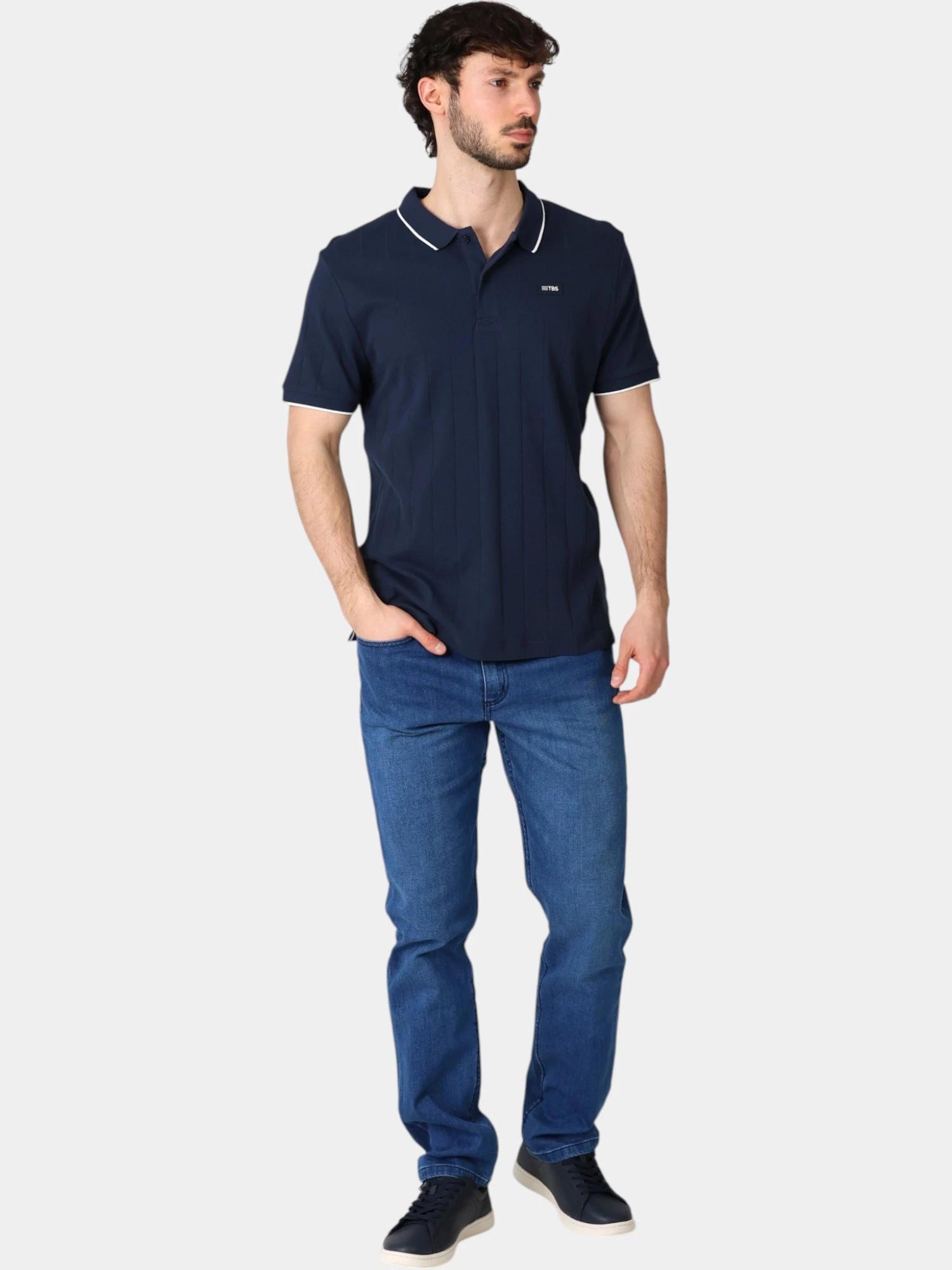 Polo - Homme - Coupe ajustée - SIMEOPOL - Bleu marine 4/5