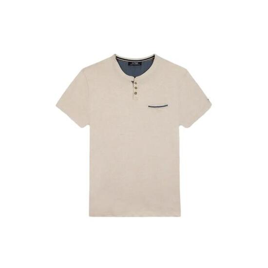 T-shirt - homme - col rond, poche - blaketee - beige