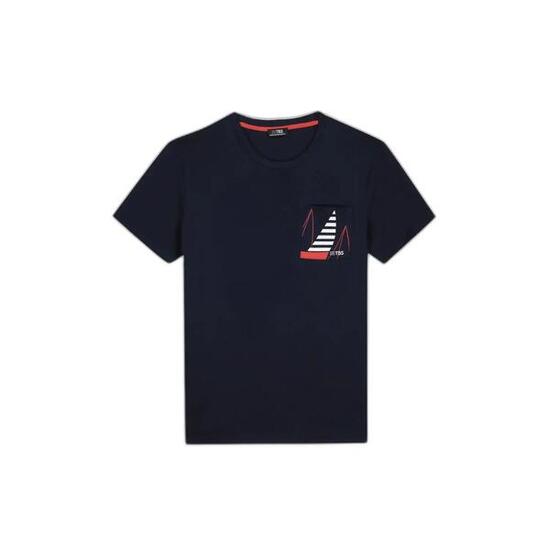 T-shirt - Homme - Col rond, manches courtes, DANISTEE - Marine