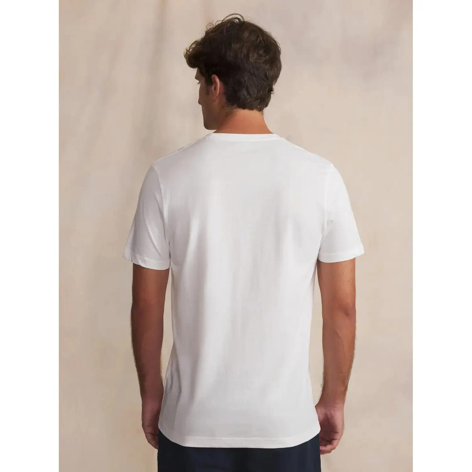 T-shirt - Homme - Col rond, manches courtes - DANISTEE - Blanc 4/5