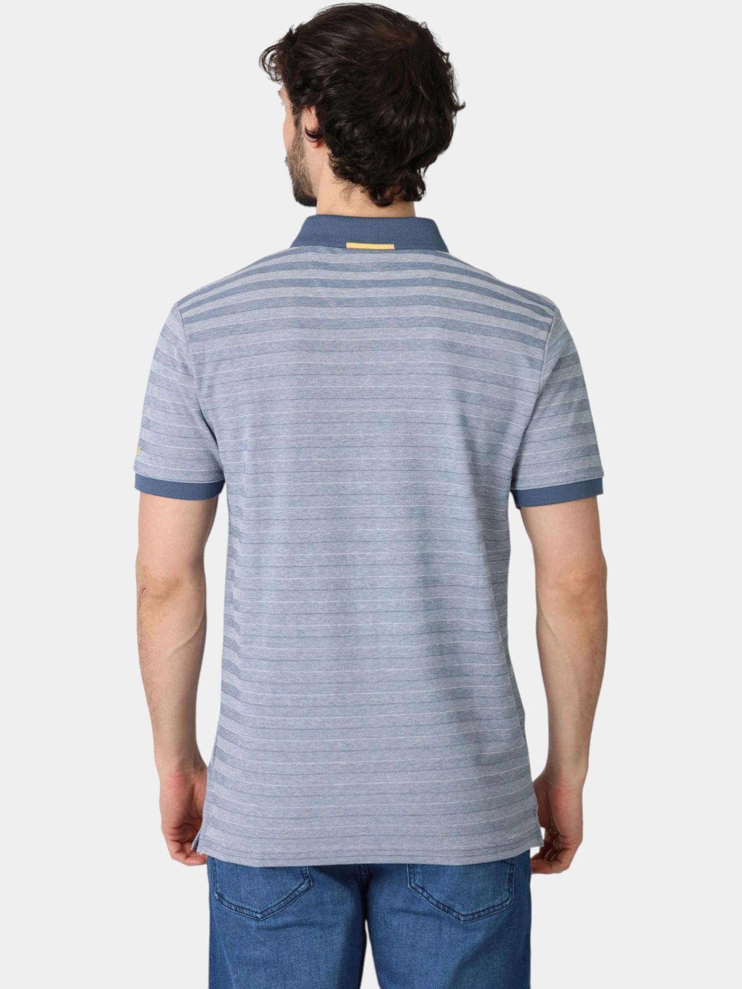 Polo Homme - Coupe ajustée, col polo - SAMMIPOL Bleu 3/5