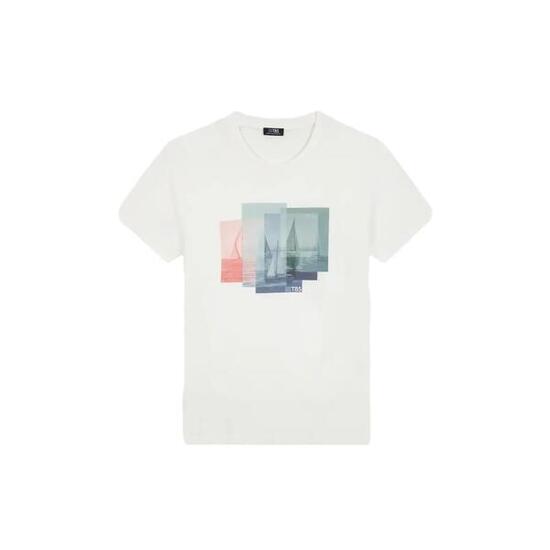 T-shirt - sportswear - homme - coupe ajustée, col rond - GREIGTEE blanc/ecru