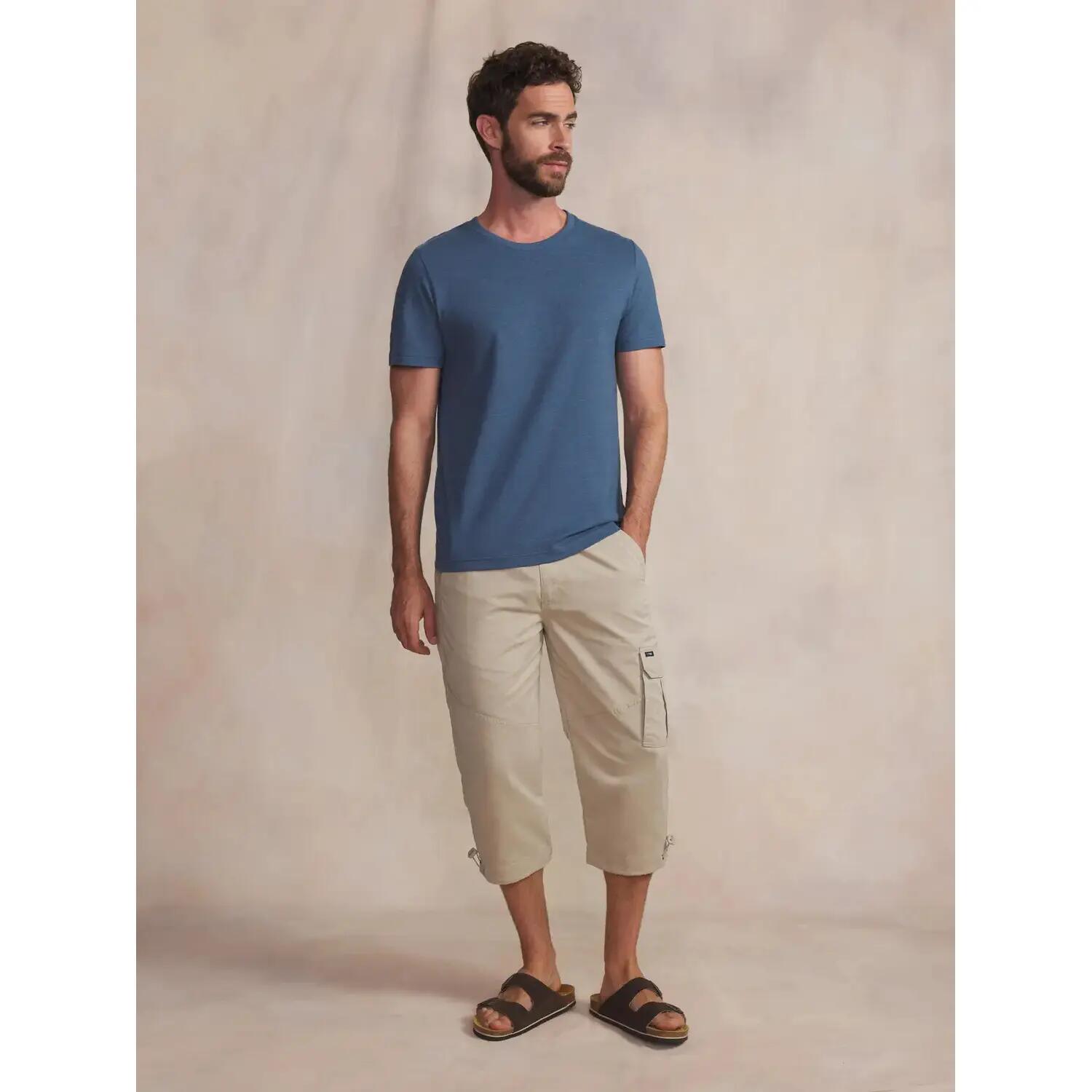 T-shirt - Casual - Homme - Coupe ajustée, manches courtes - PIERETEE - Bleu 2/4