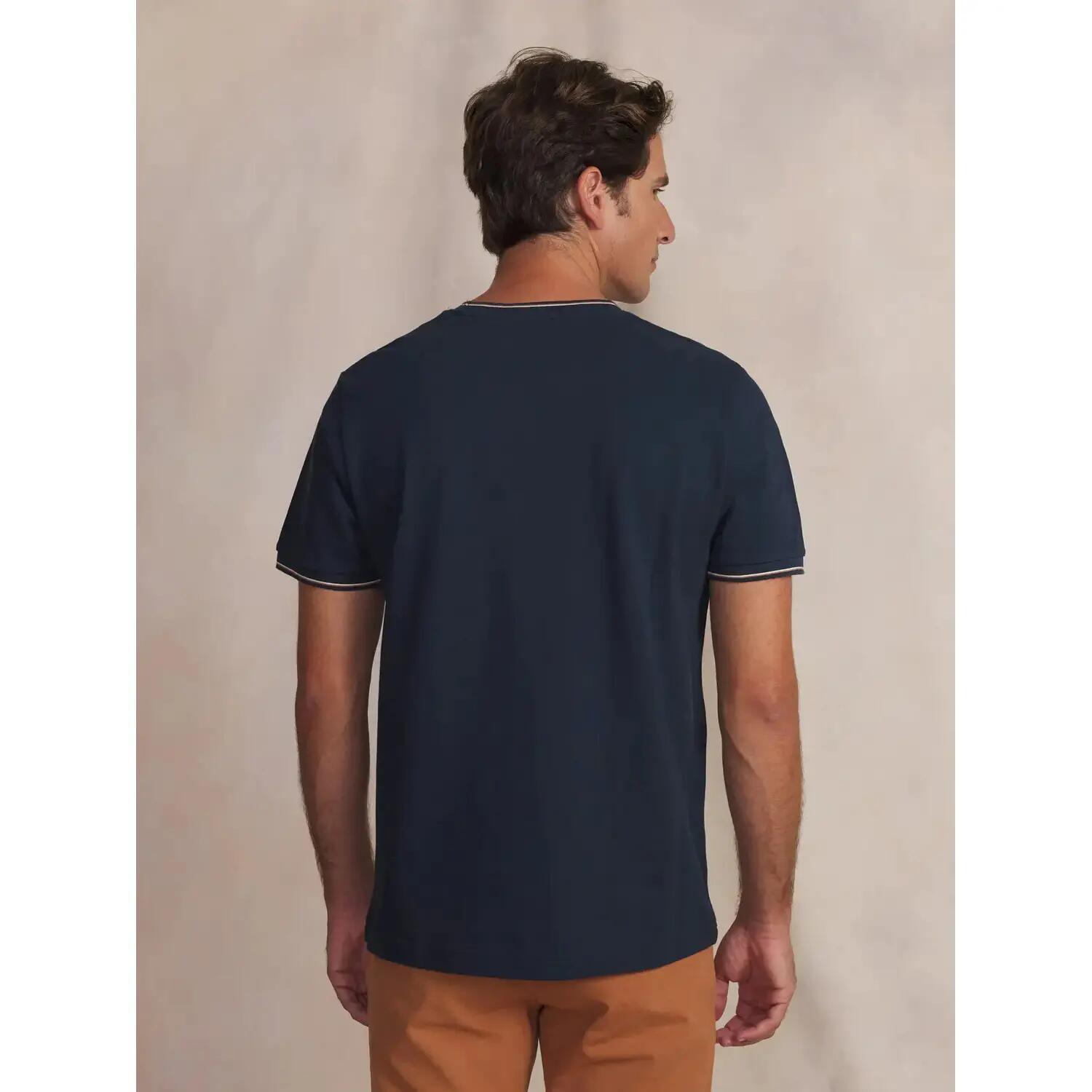 T-shirt manches courtes homme - DARELTEE - Bleu marine 5/5