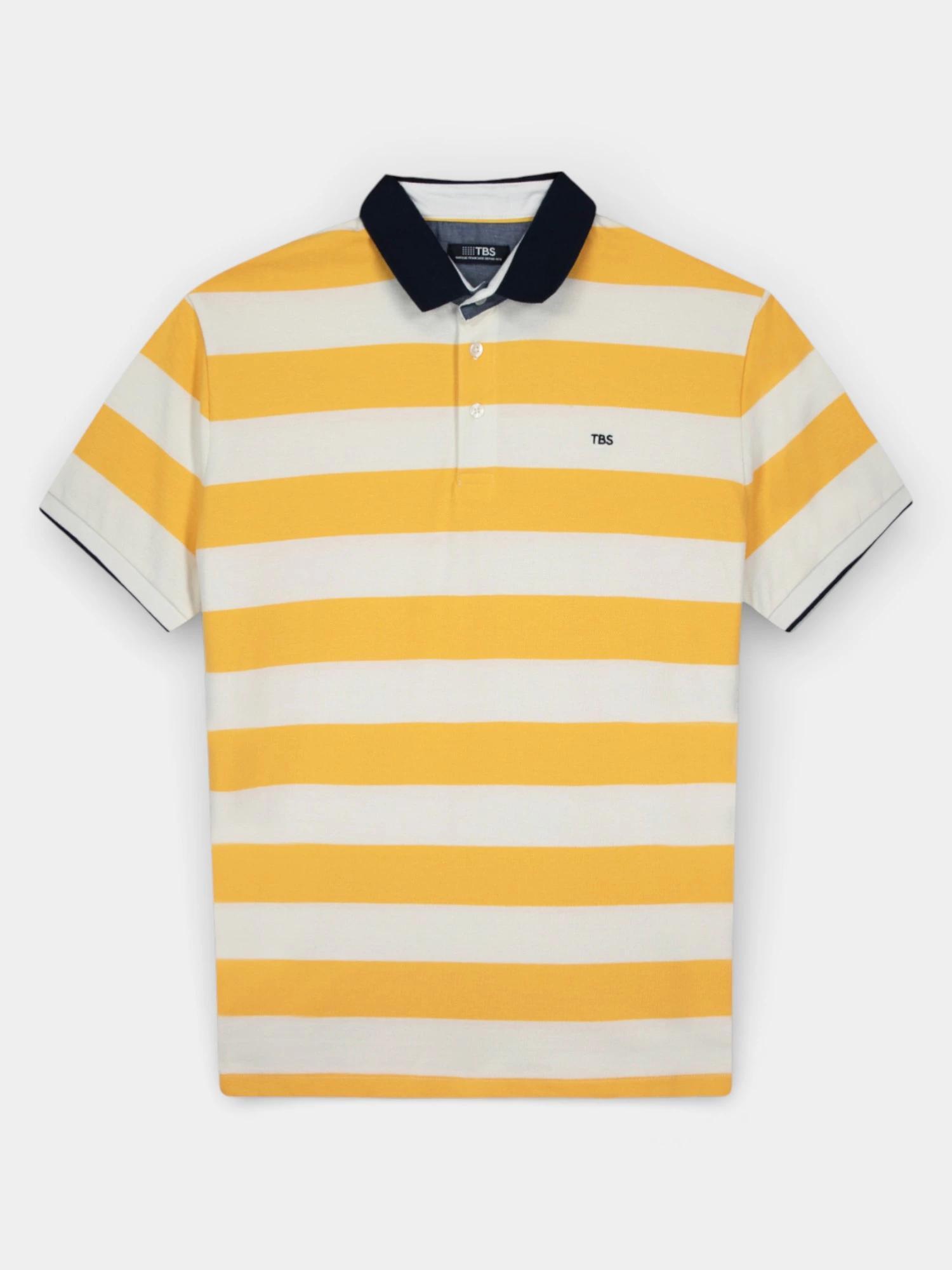 Polo - Homme - Manches courtes ajusté - GOVANPOL - Jaune/orange 3/6