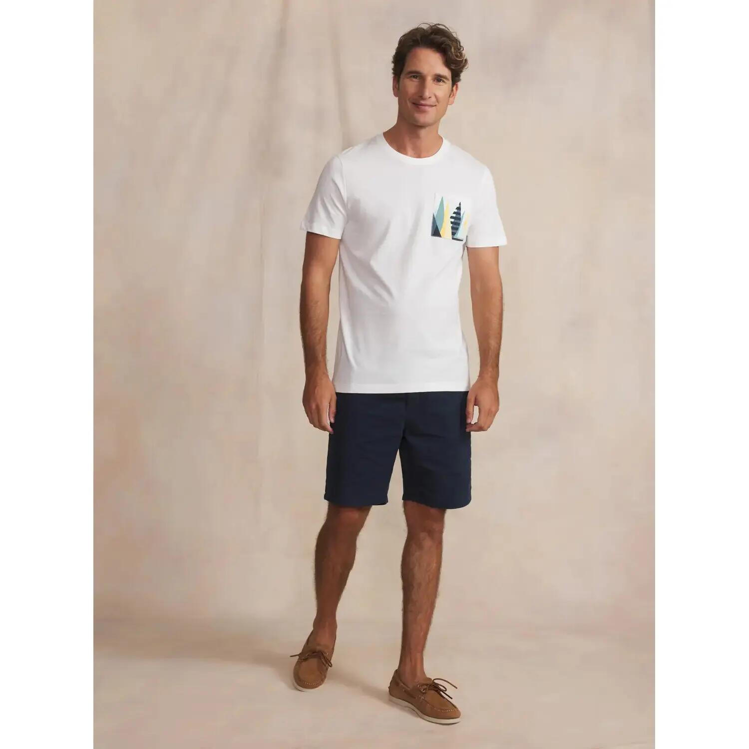 T-shirt - Homme - Col rond, manches courtes - DANISTEE - Blanc 3/5