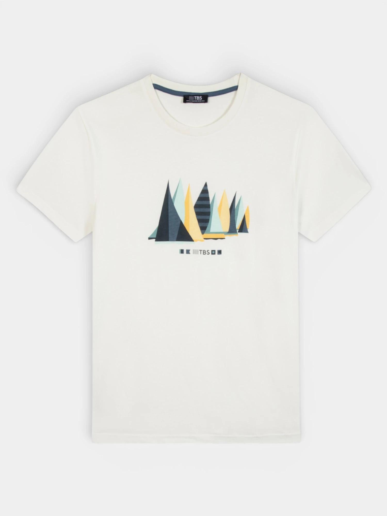 T-shirt - Homme - FREDITEE - Blanc/Ecru 3/5