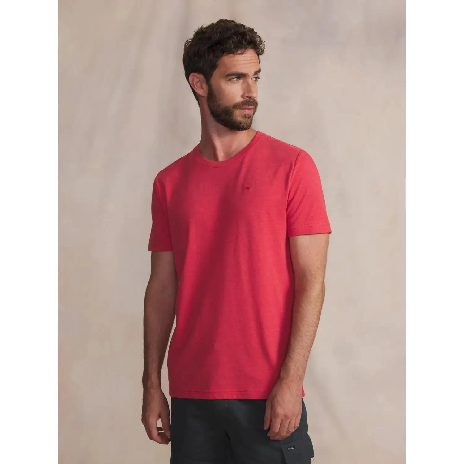 T-shirt - Lifestyle - Homme - Col rond - PIERETEE - Rose/rouge 2/5