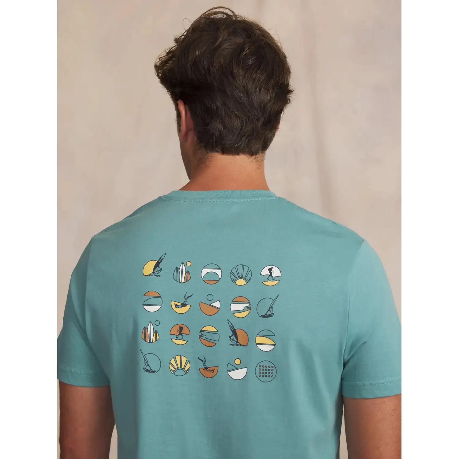 T-shirt - Casual - Homme - Manches courtes, coupe ajustée - TAREKTEE - Vert 5/5