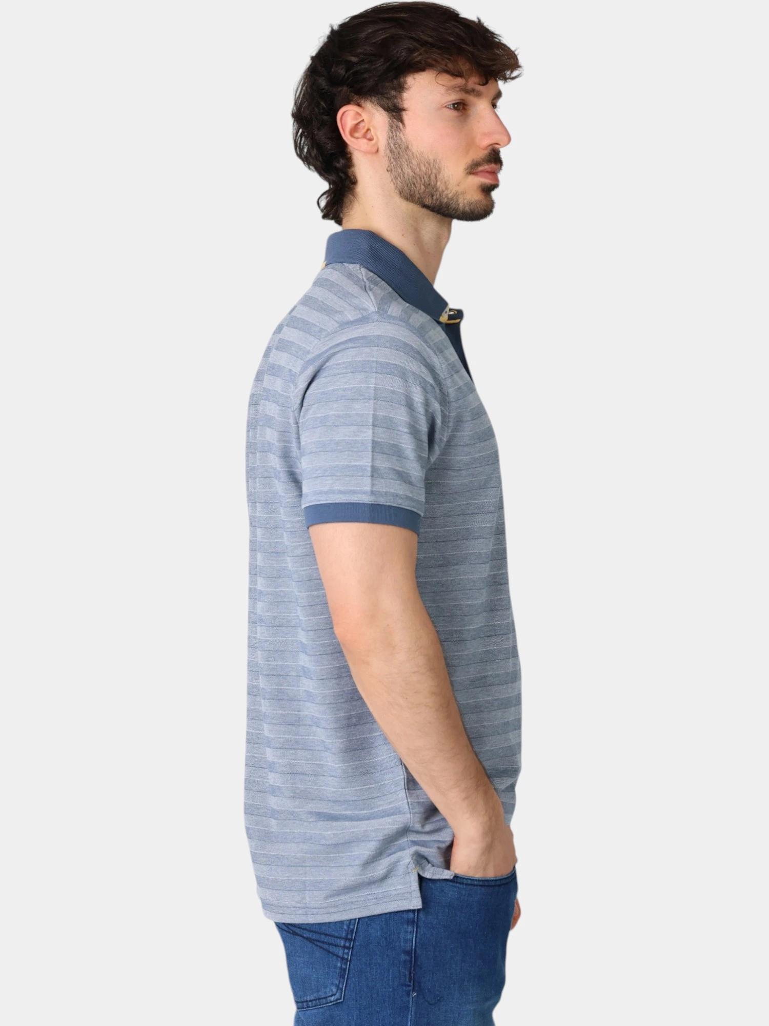 Polo Homme - Coupe ajustée, col polo - SAMMIPOL Bleu 2/5