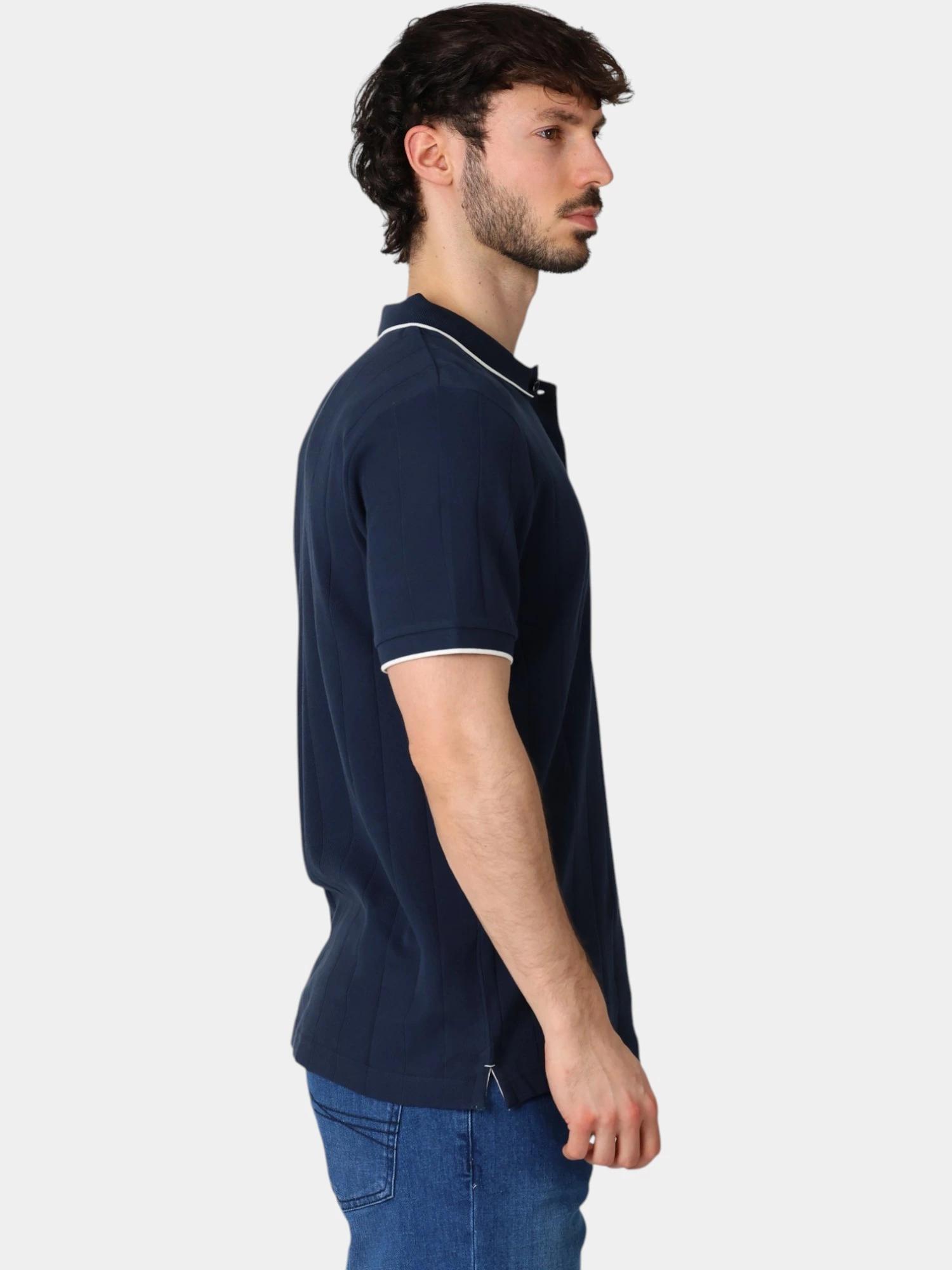 Polo - Homme - Coupe ajustée - SIMEOPOL - Bleu marine 2/5