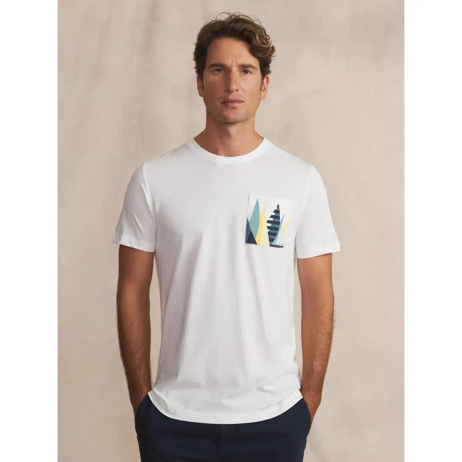 T-shirt - Homme - Col rond, manches courtes - DANISTEE - Blanc 2/5