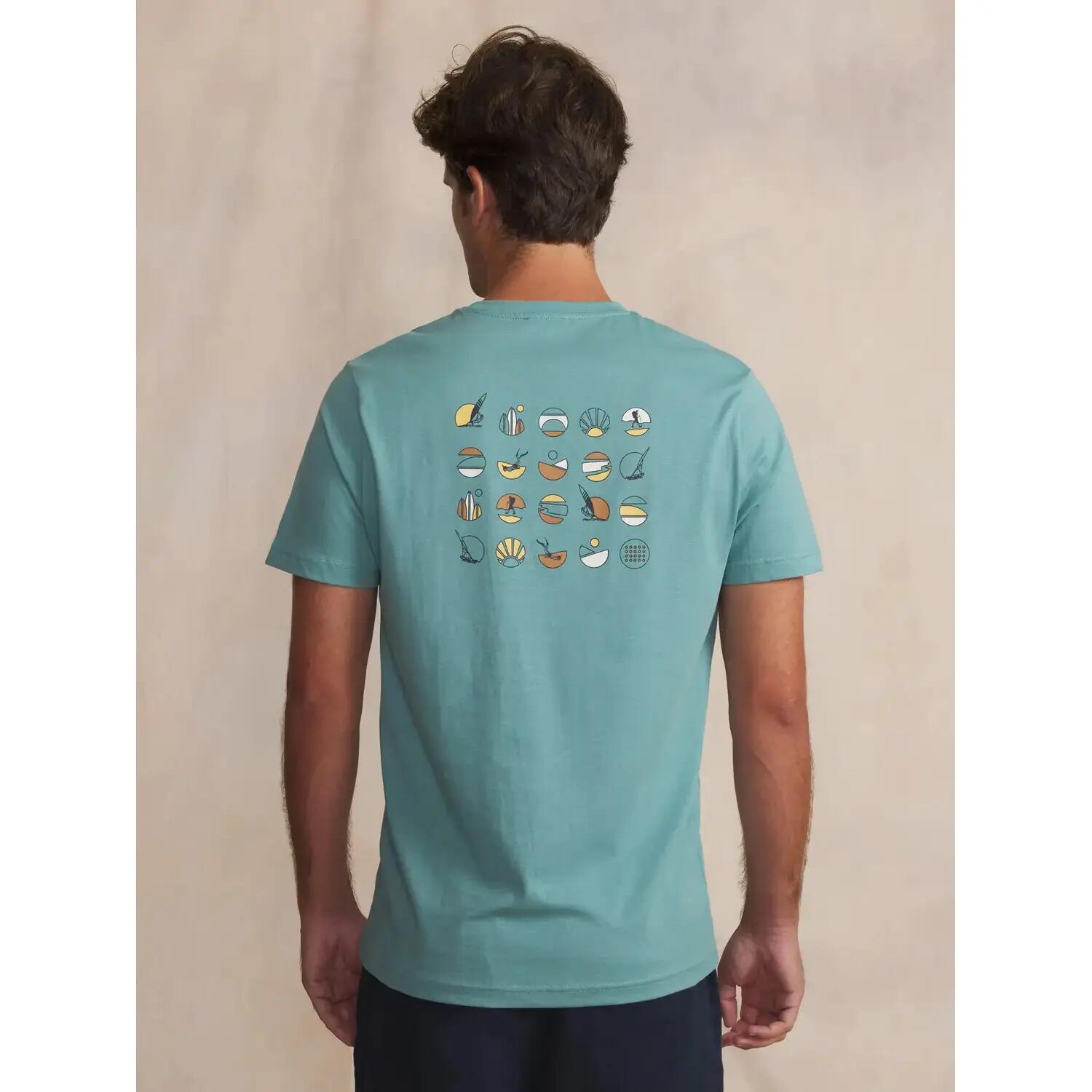 T-shirt - Casual - Homme - Manches courtes, coupe ajustée - TAREKTEE - Vert 4/5