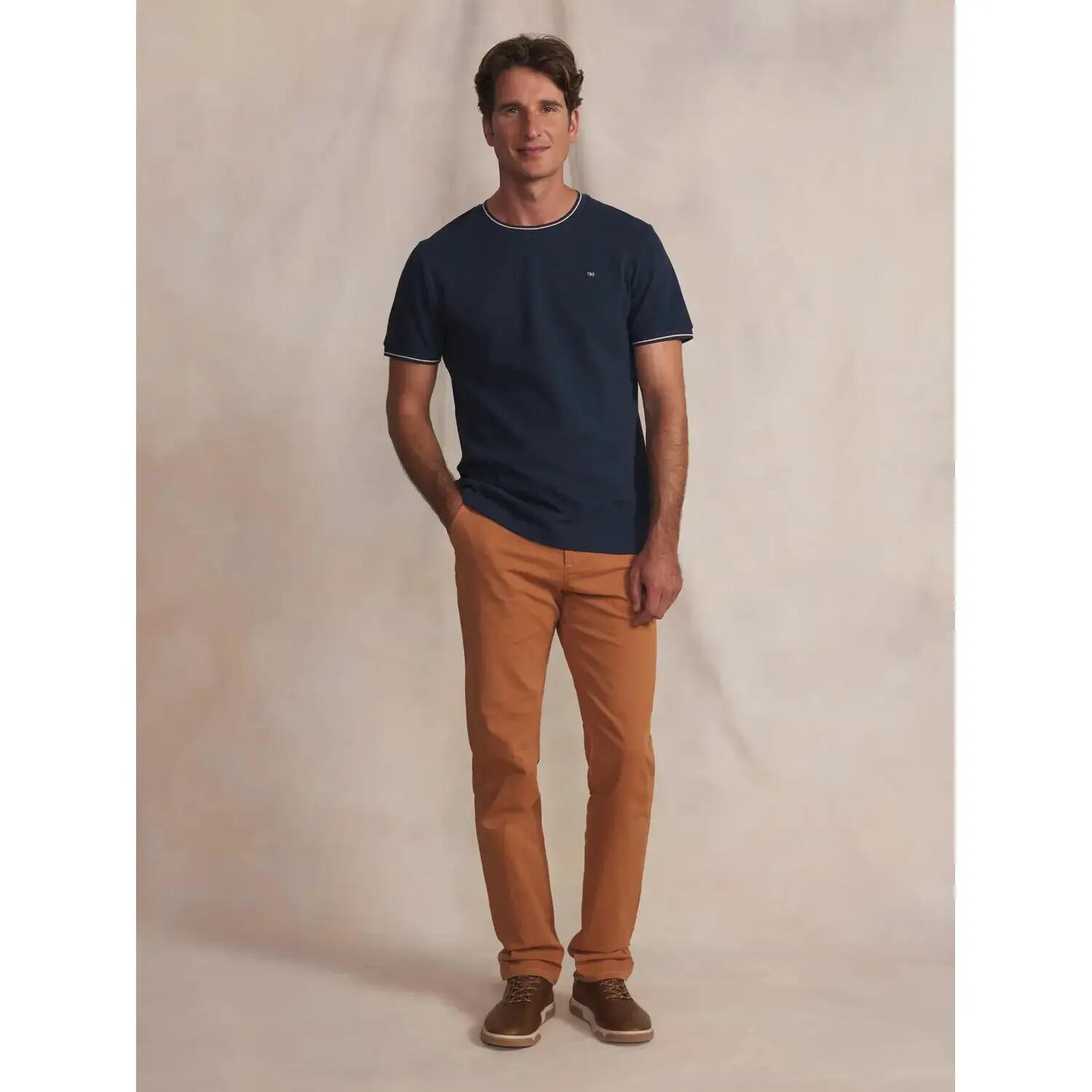 T-shirt manches courtes homme - DARELTEE - Bleu marine 3/5