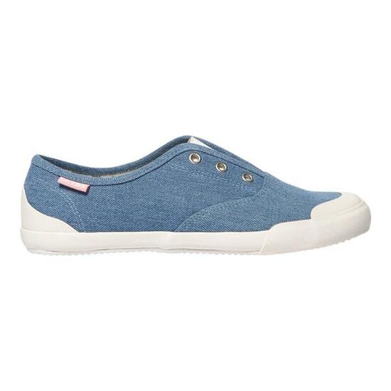Chaussures - Sport - Femme - Tennis toile, fermeture élastique - OPALINE Bleu