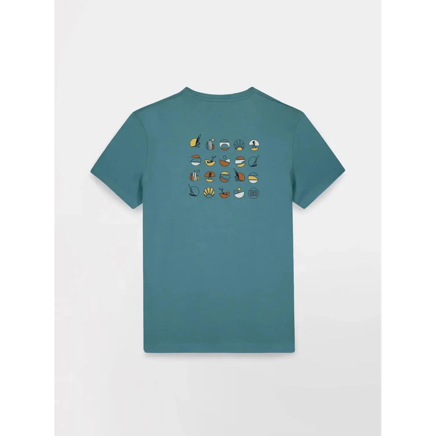 T-shirt - Casual - Homme - Manches courtes, coupe ajustée - TAREKTEE - Vert 3/5