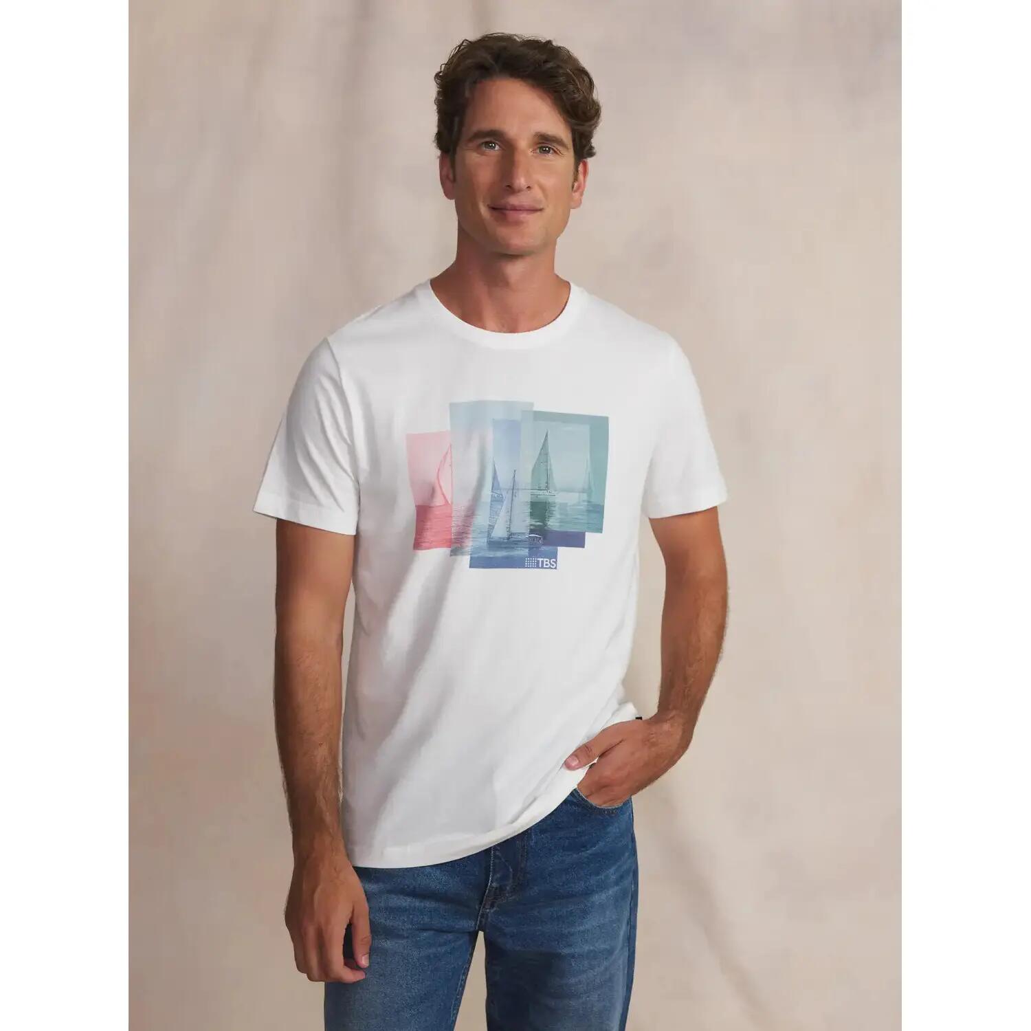 T-shirt - Sport - Homme - Col rond - GREIGTEE - Blanc/écru 2/4
