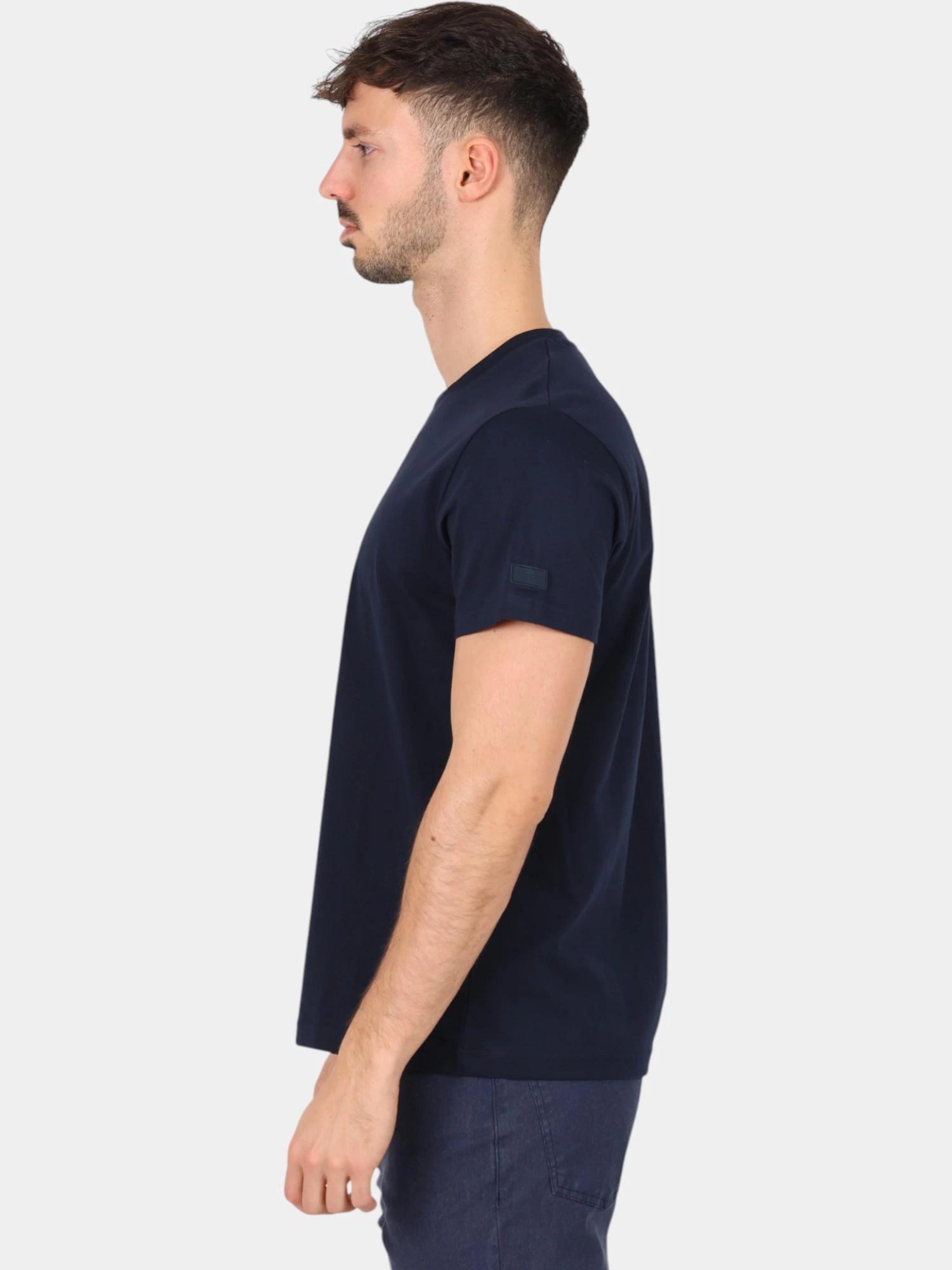 T-shirt - Homme - Coupe ajustée, col rond - OMARITEE - Marine 2/5