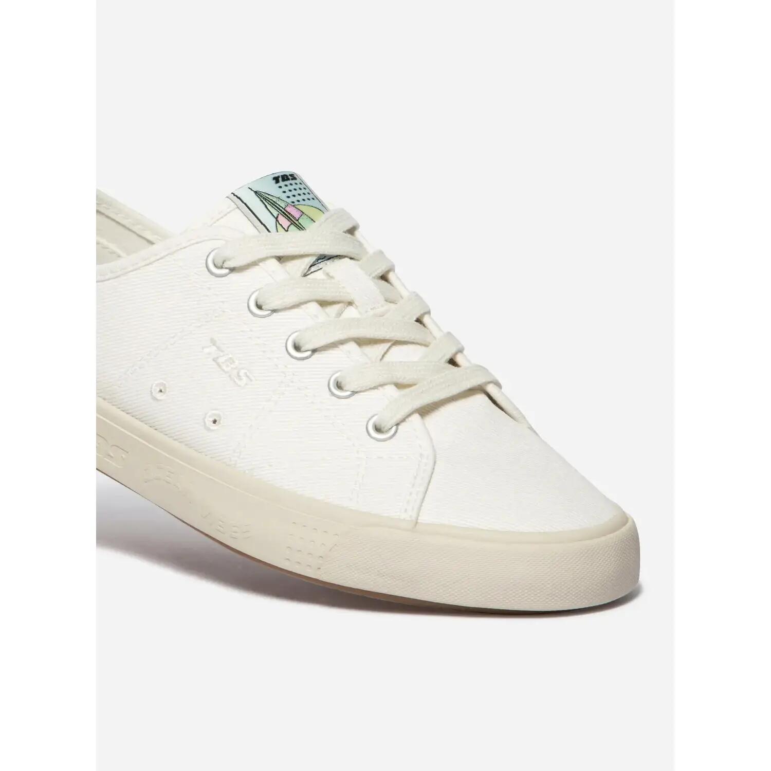 Tennis - Sport - Femme - Toile, lacets - FRIDDAH - Blanc/Ecru 4/5