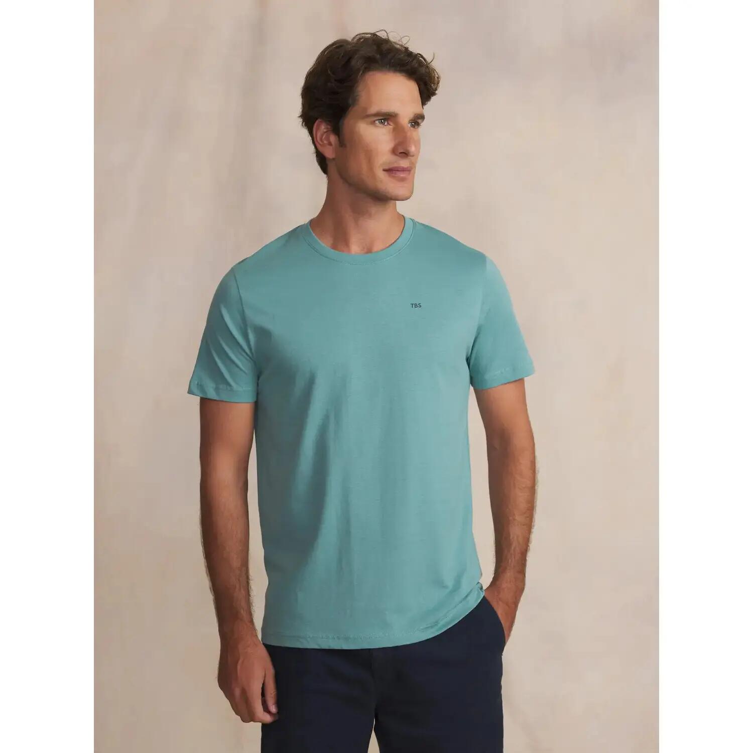 T-shirt - Casual - Homme - Manches courtes, coupe ajustée - TAREKTEE - Vert 2/5