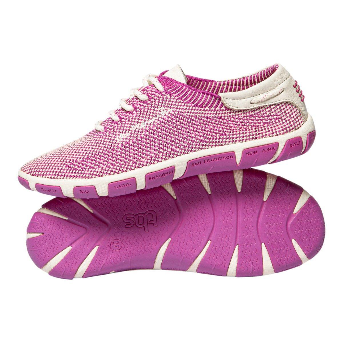 Tennis, Femme, Toile lacets talon 25mm, JAZARIA, Fuschia/Crème 3/5