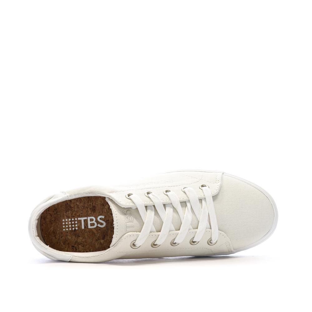Tennis - Sport - Femme - Toile lacets - LANZARA Beige 4/7