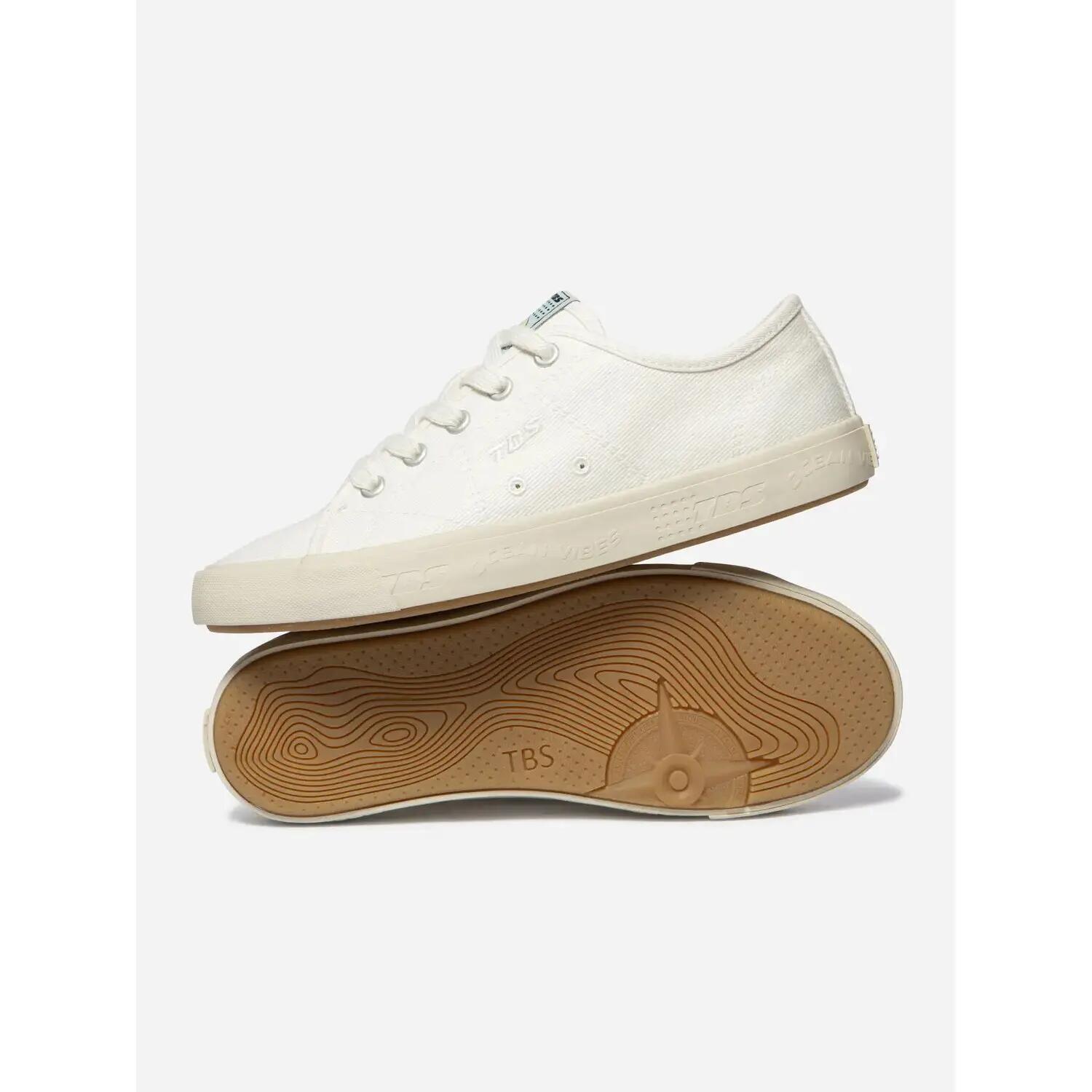 Tennis - Sport - Femme - Toile, lacets - FRIDDAH - Blanc/Ecru 2/5