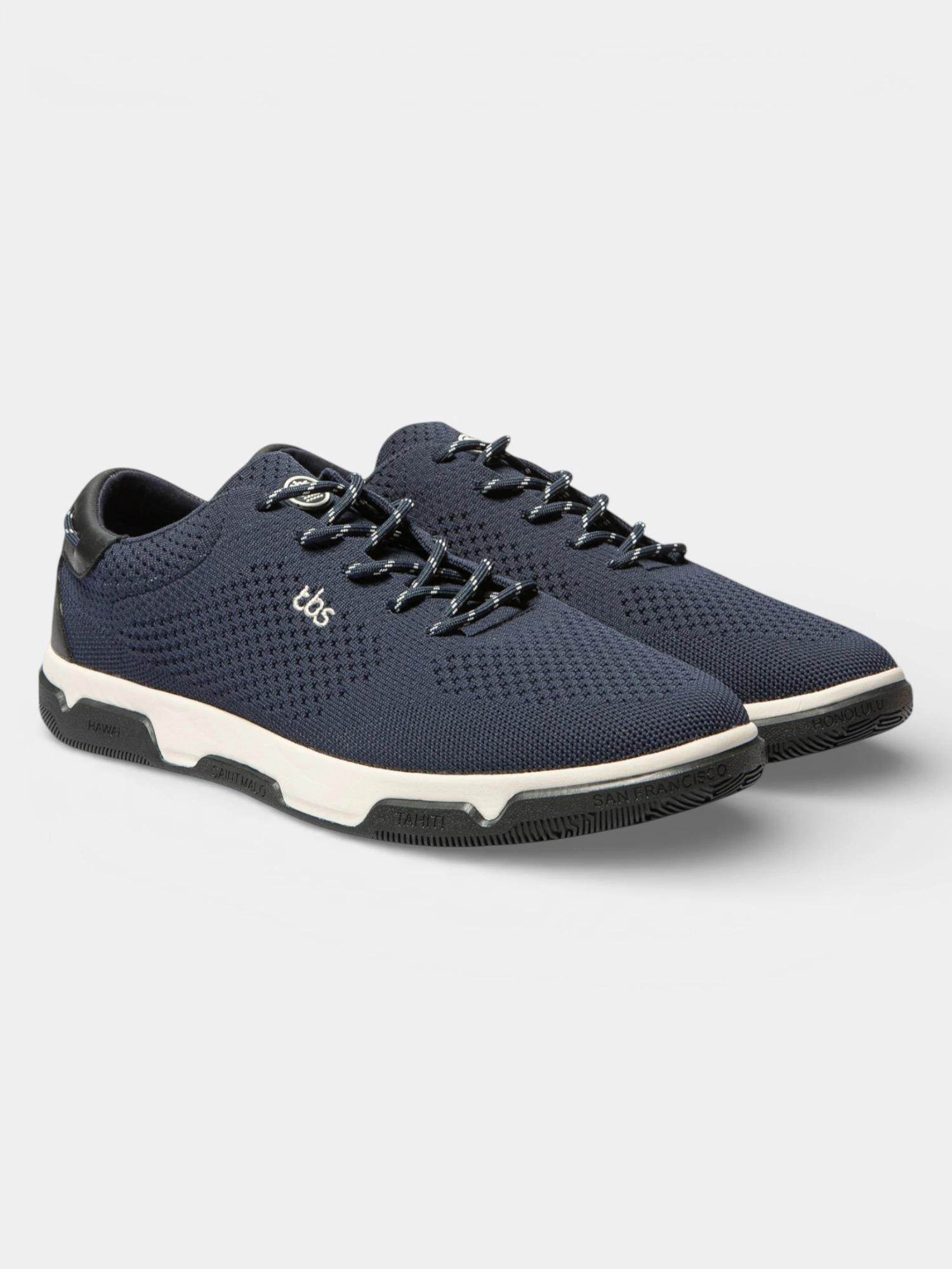 Chaussures - Sport - Homme - Tennis toile, lacets - GUEKNIT Bleu 2/5