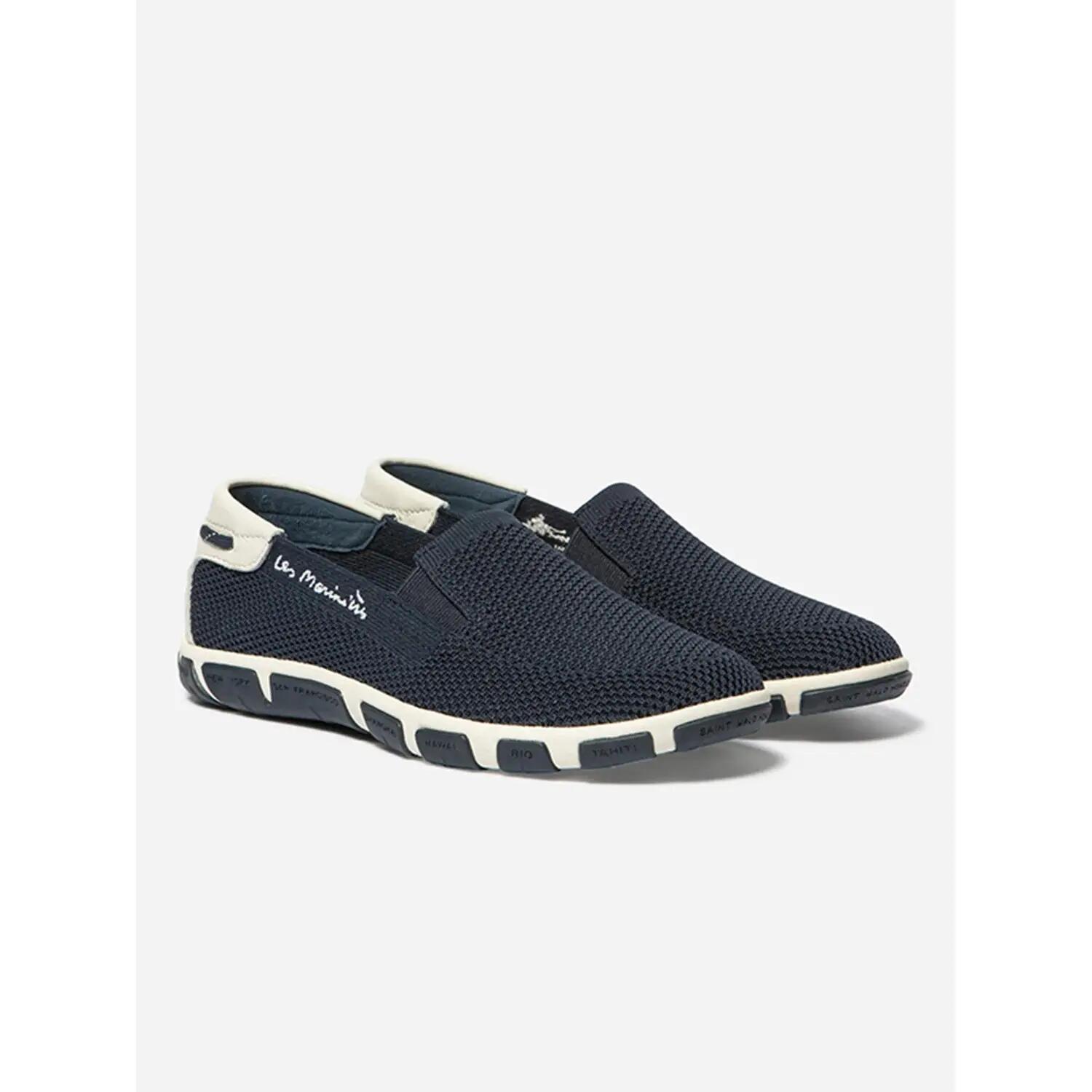 Mocassins - Casual - Femme - Cuir/textile - JOESSAN - Bleu 2/4