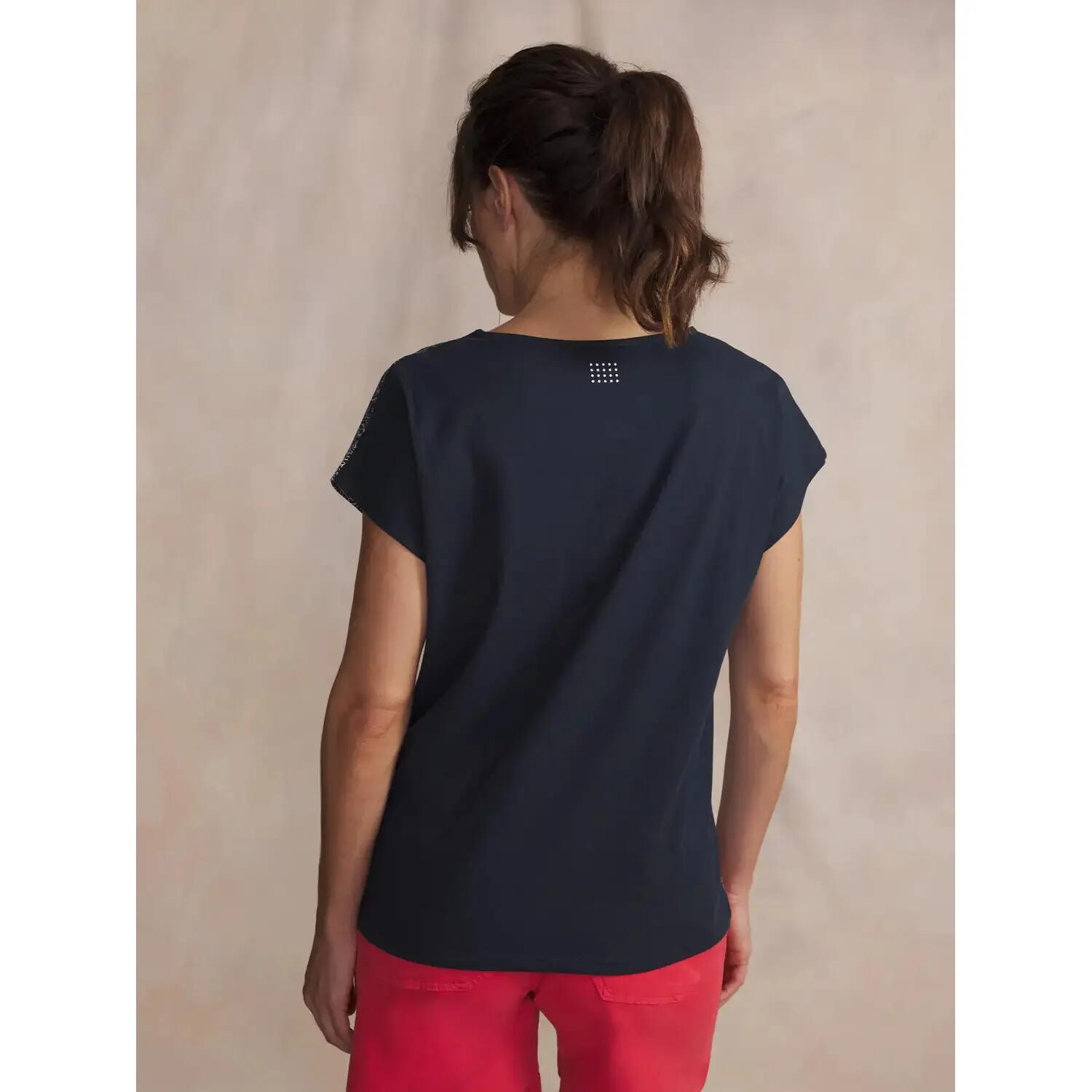 T-shirt femme - col v, manches courtes - mytsysan bleu marine 5/5
