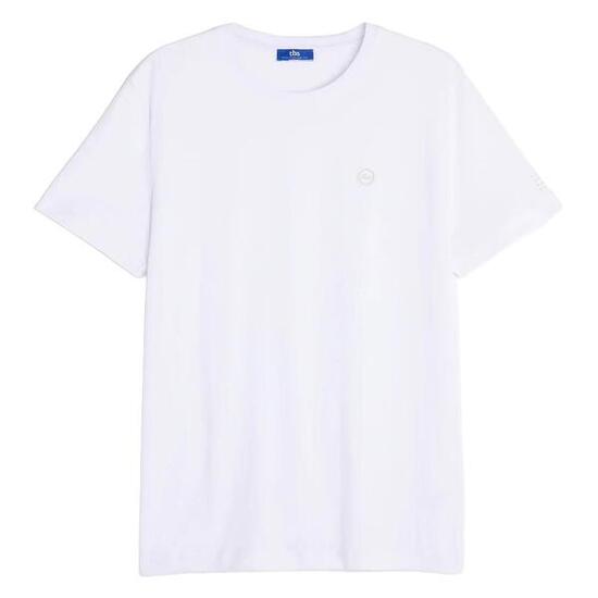 T-shirt Homme - Manches courtes col rond - PIERETEE - Blanc/Ecru