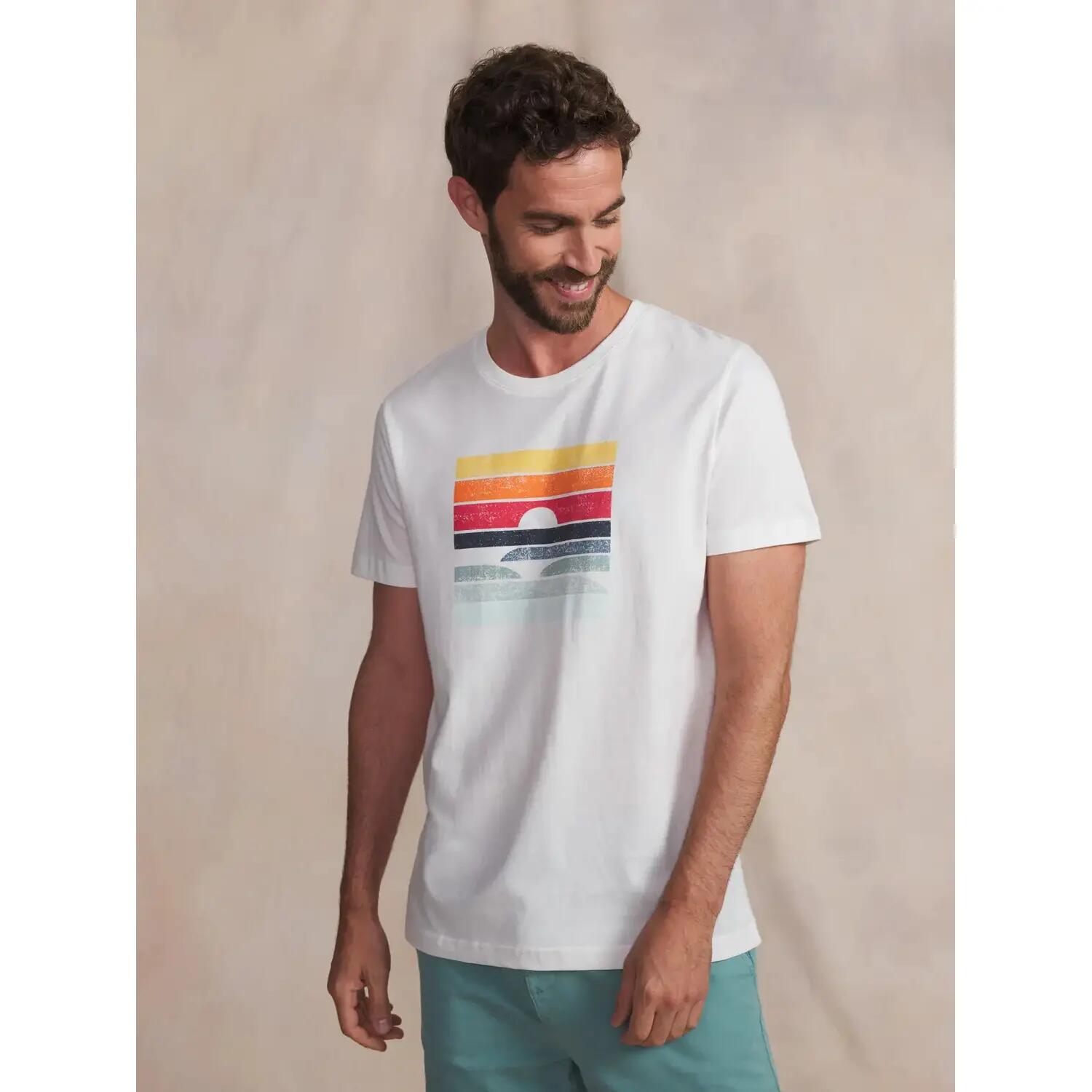 T-shirt Homme - Coupe ajustée, col rond - KERANTEE - Blanc/ecru 2/5