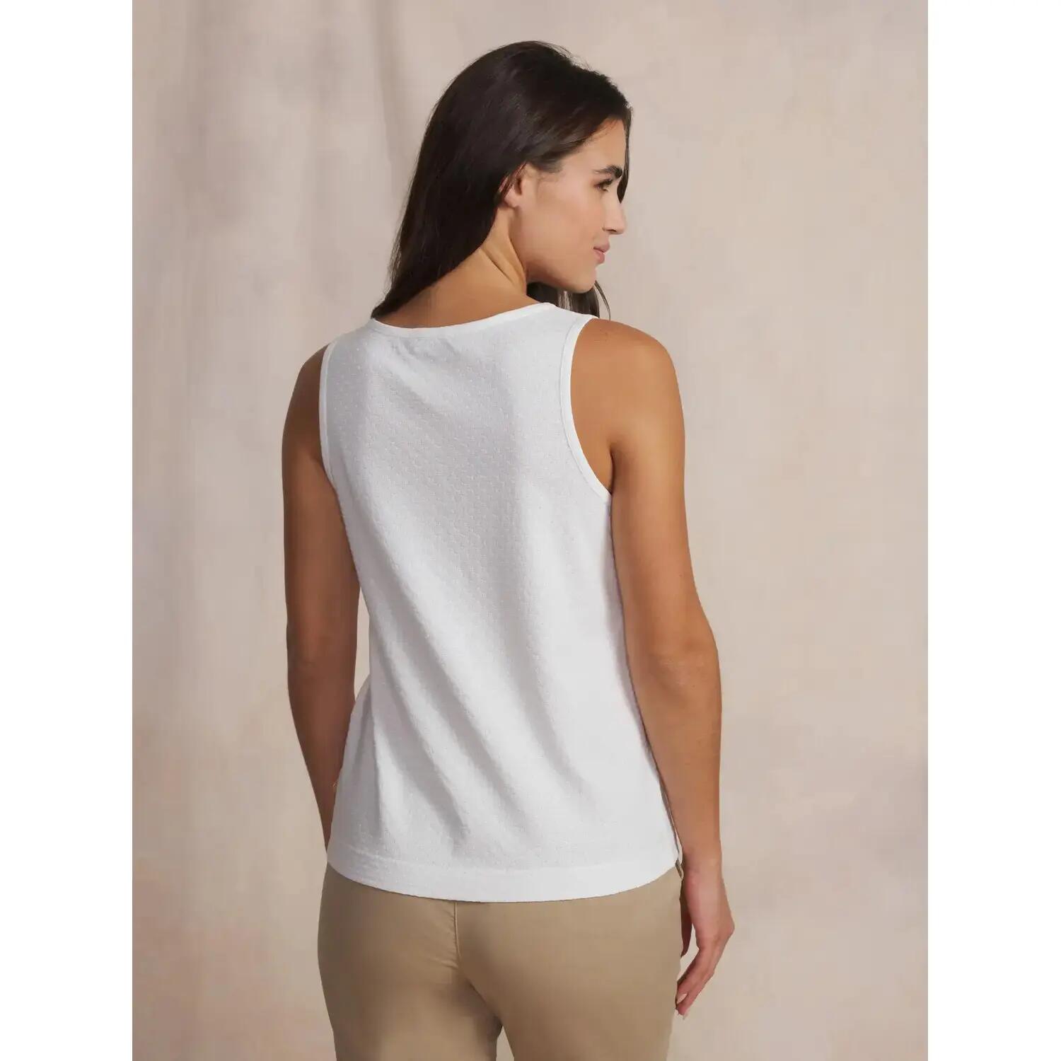 T-shirt - Lifestyle - Femme - Sans manches, col rond - ROMMYDEB - Blanc / Écru 4/5