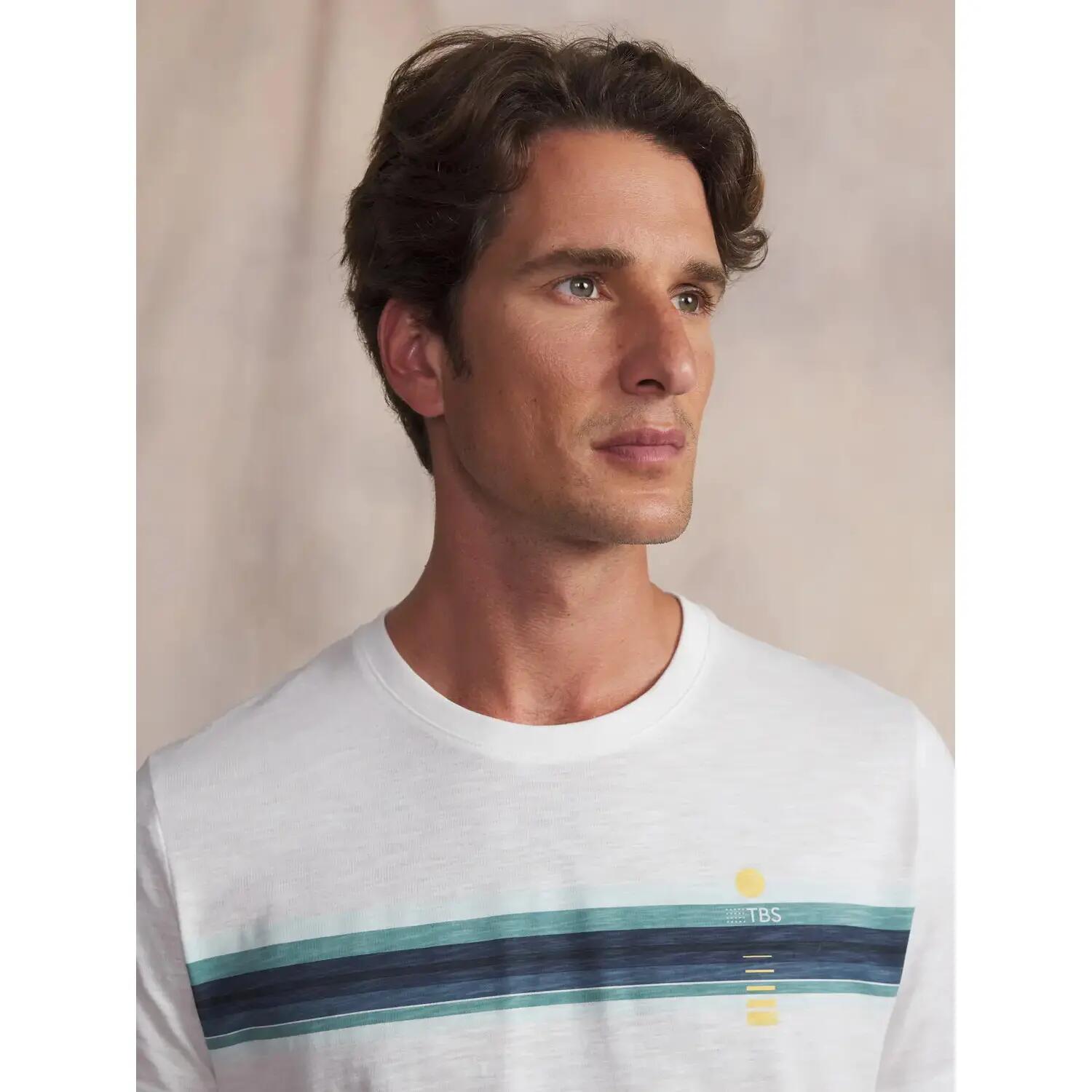 T-shirt - Homme - Col rond, manches courtes - RORRYTEE - Blanc/Ecru 5/5