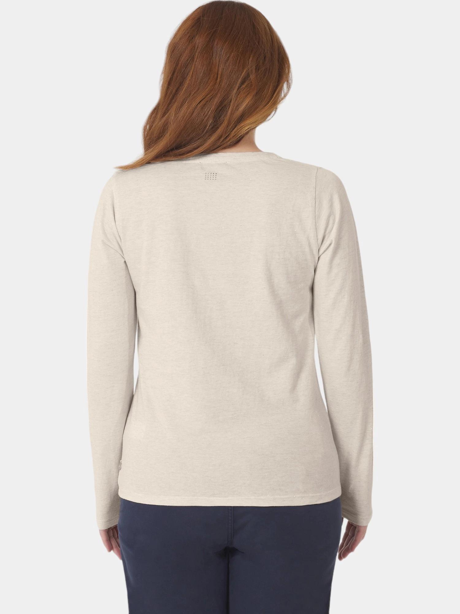 T-shirt manches longues - Sport - Femme - Col V - ADINALON - Blanc/écru 2/5