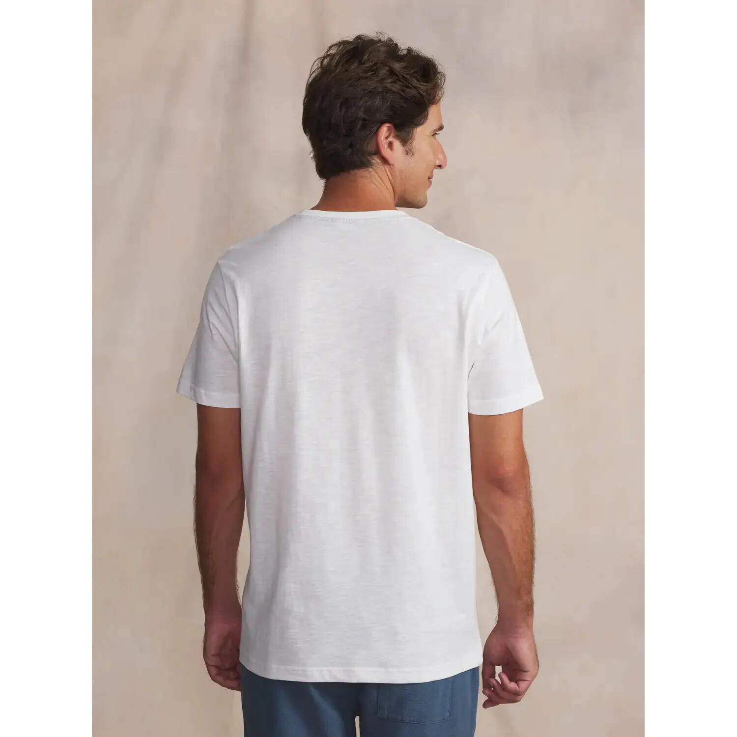 T-shirt - Homme - Col rond, manches courtes - RORRYTEE - Blanc/Ecru 4/5