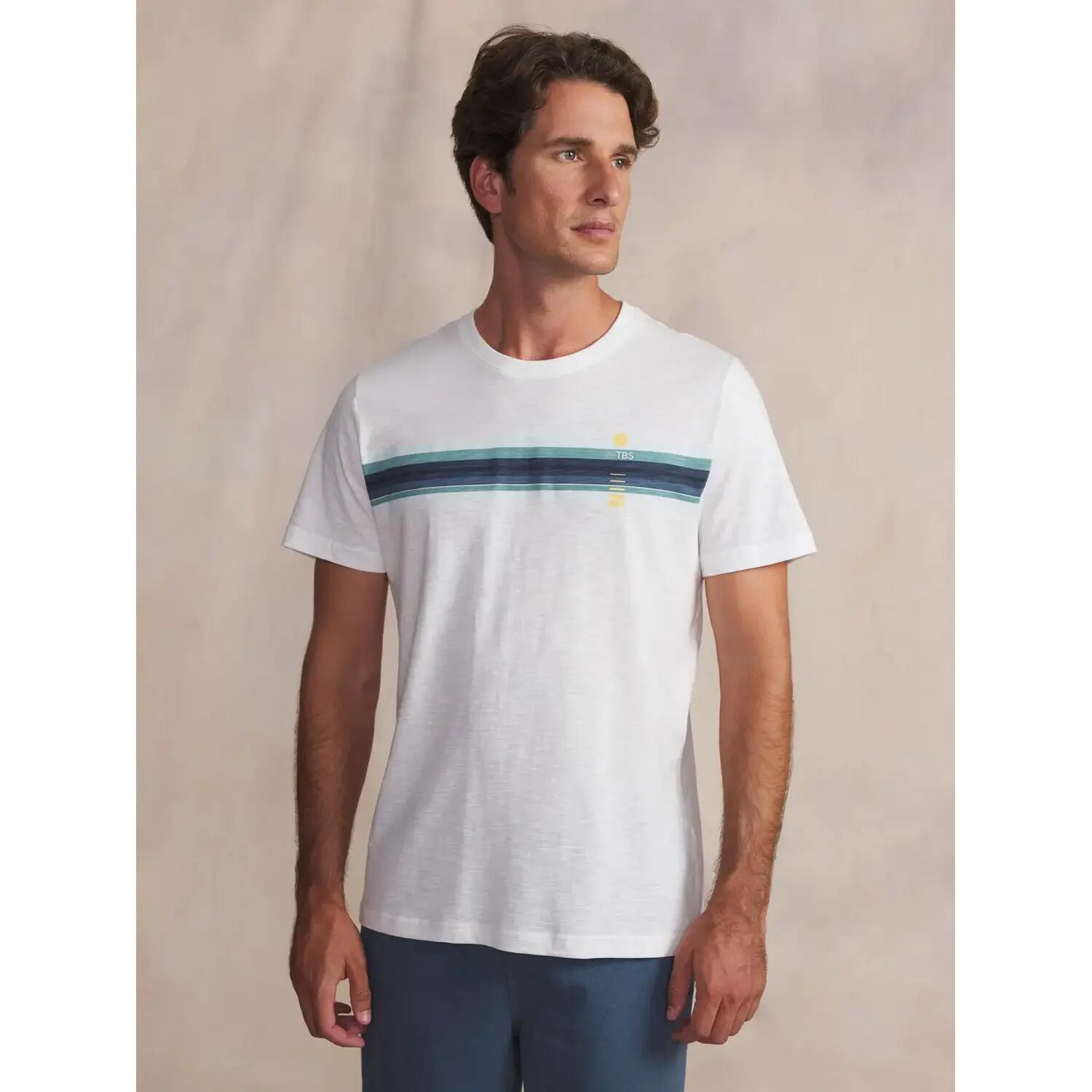 T-shirt - Homme - Col rond, manches courtes - RORRYTEE - Blanc/Ecru 2/5