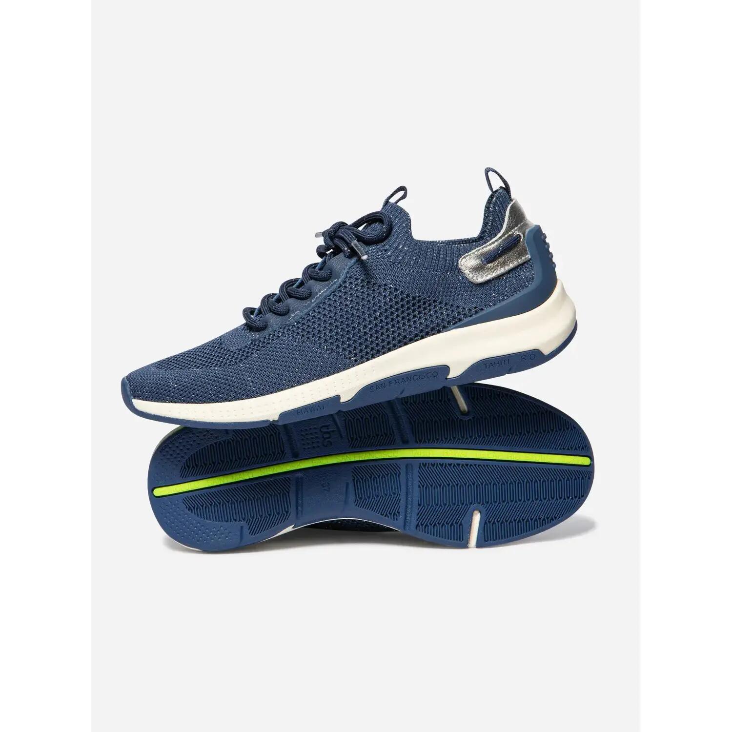 Chaussures - Running - Femme - Léopard, lacets - JELLINA Bleu 4/5