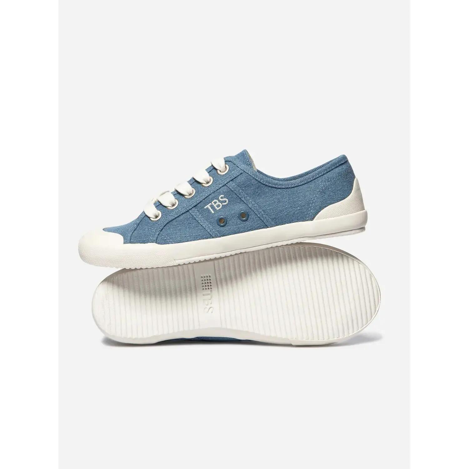Tennis - Sport - Femme - Lacets, talon 20 mm - OPIACE Bleu 3/4