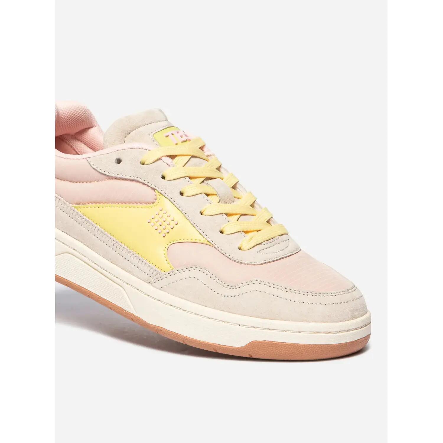 Baskets - tennis - femme - toile - almeria - beige/jaune 4/4