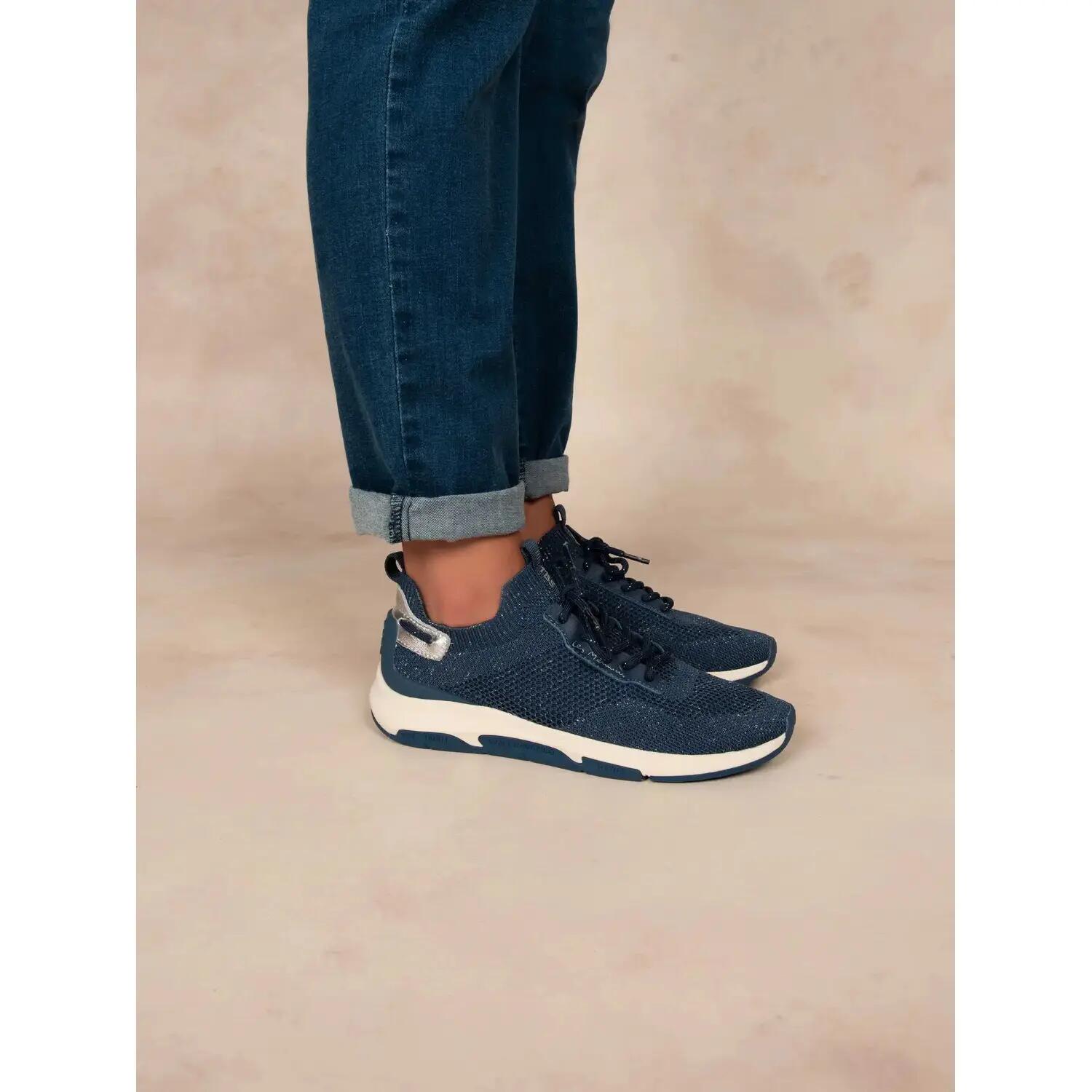 Chaussures - Running - Femme - Léopard, lacets - JELLINA Bleu 3/5