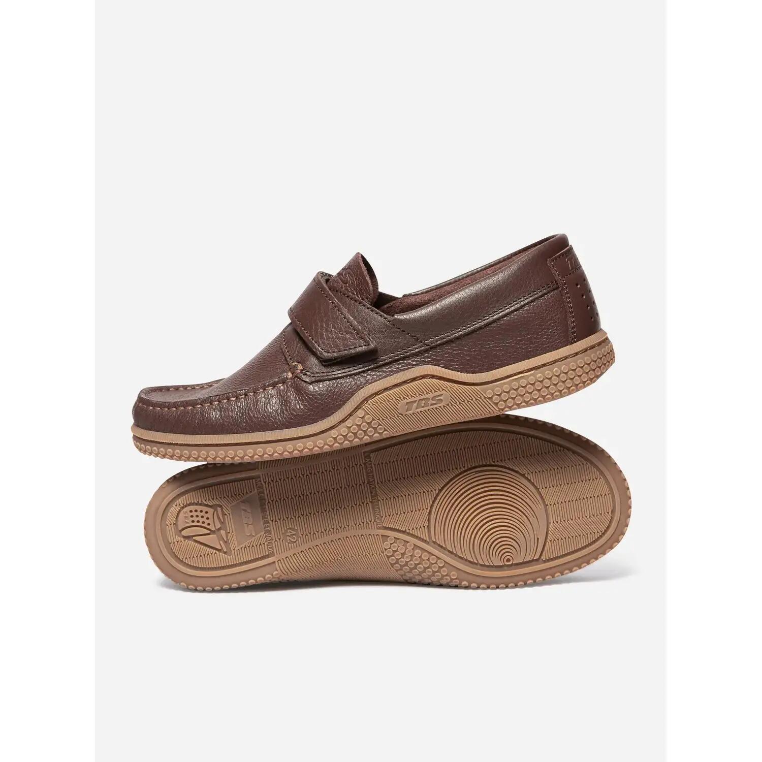 Chaussures - nautisme - Homme - Bateau, cuir, fermeture velcro - GALAIS - Marron 3/5