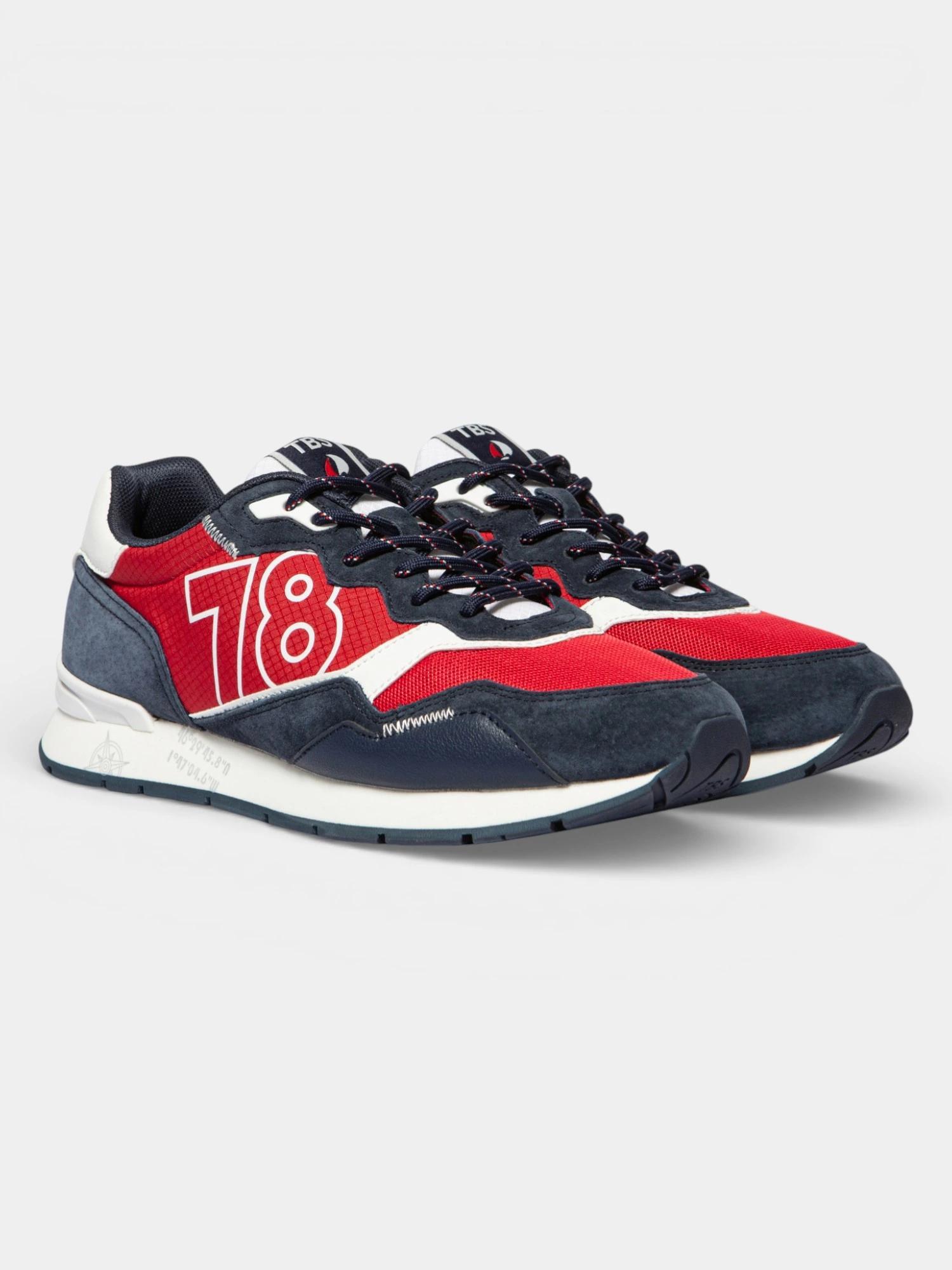 Chaussures - Running - Homme - Lacets, talon 35 mm - DJONBOT Jaune/Orange - Navy 3/5