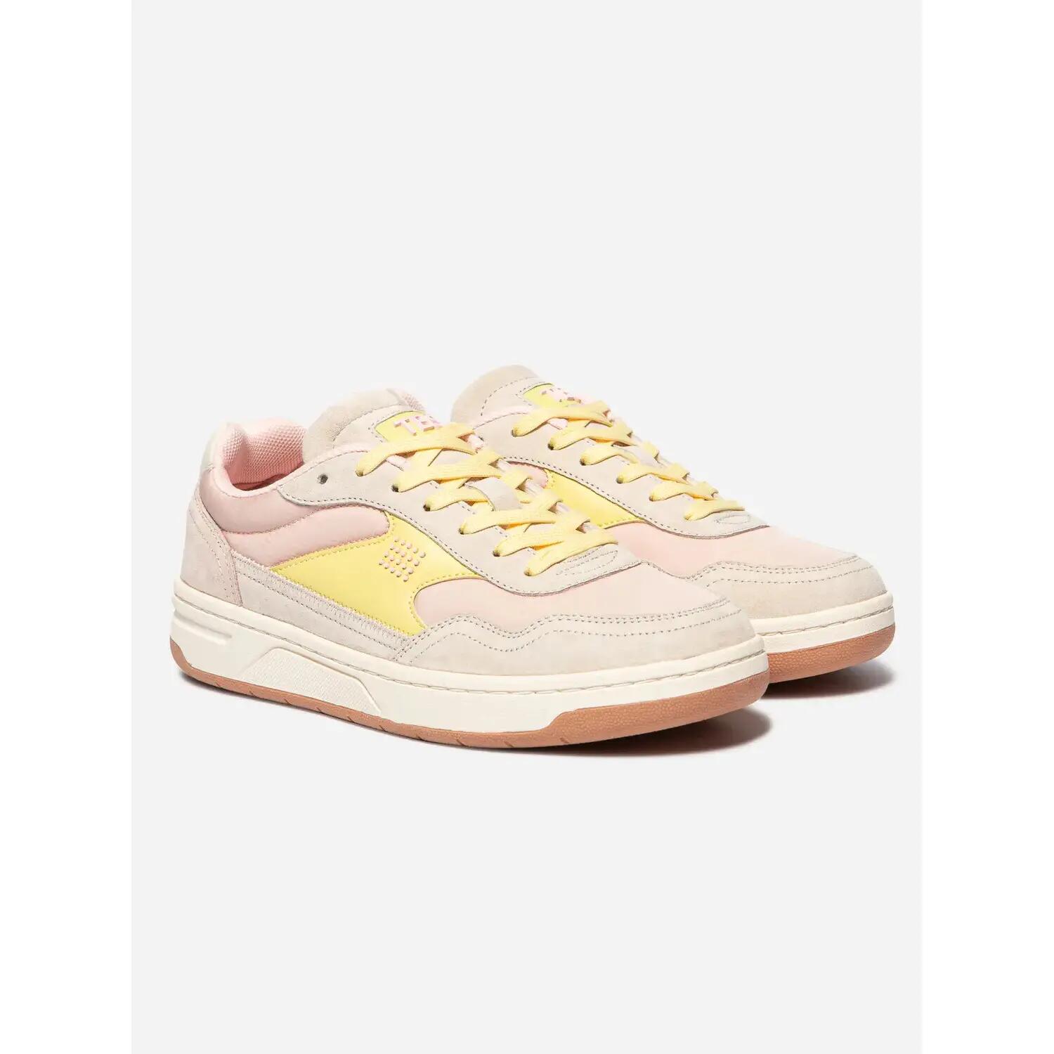 Baskets - tennis - femme - toile - almeria - beige/jaune 2/4
