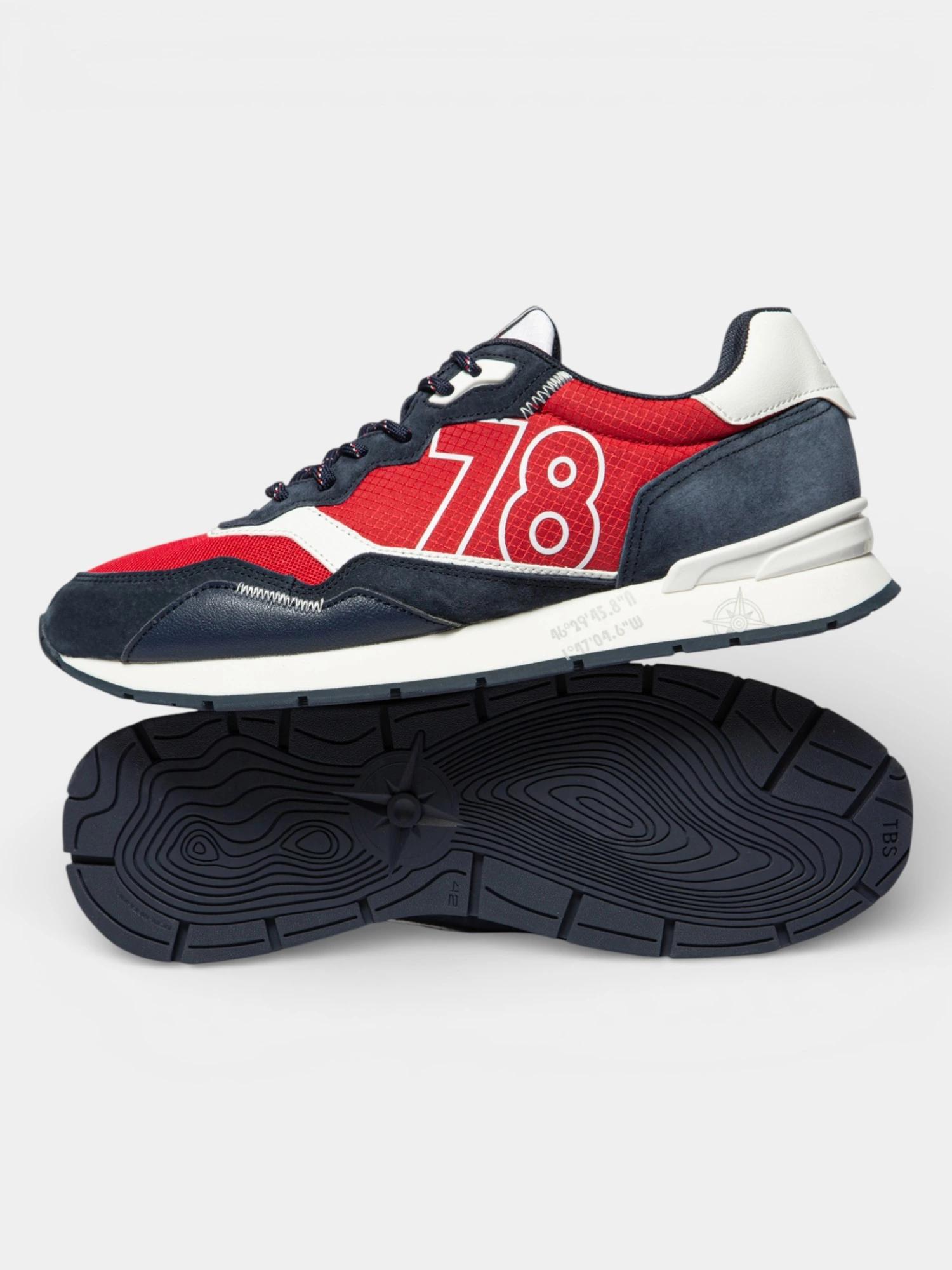 Chaussures - Running - Homme - Lacets, talon 35 mm - DJONBOT Jaune/Orange - Navy 2/5
