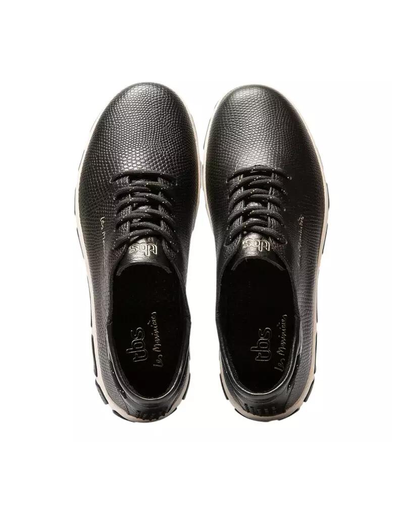 Chaussures - Sneakers - Femme - Lacets, cuir - JAZARU - Noir 3/5